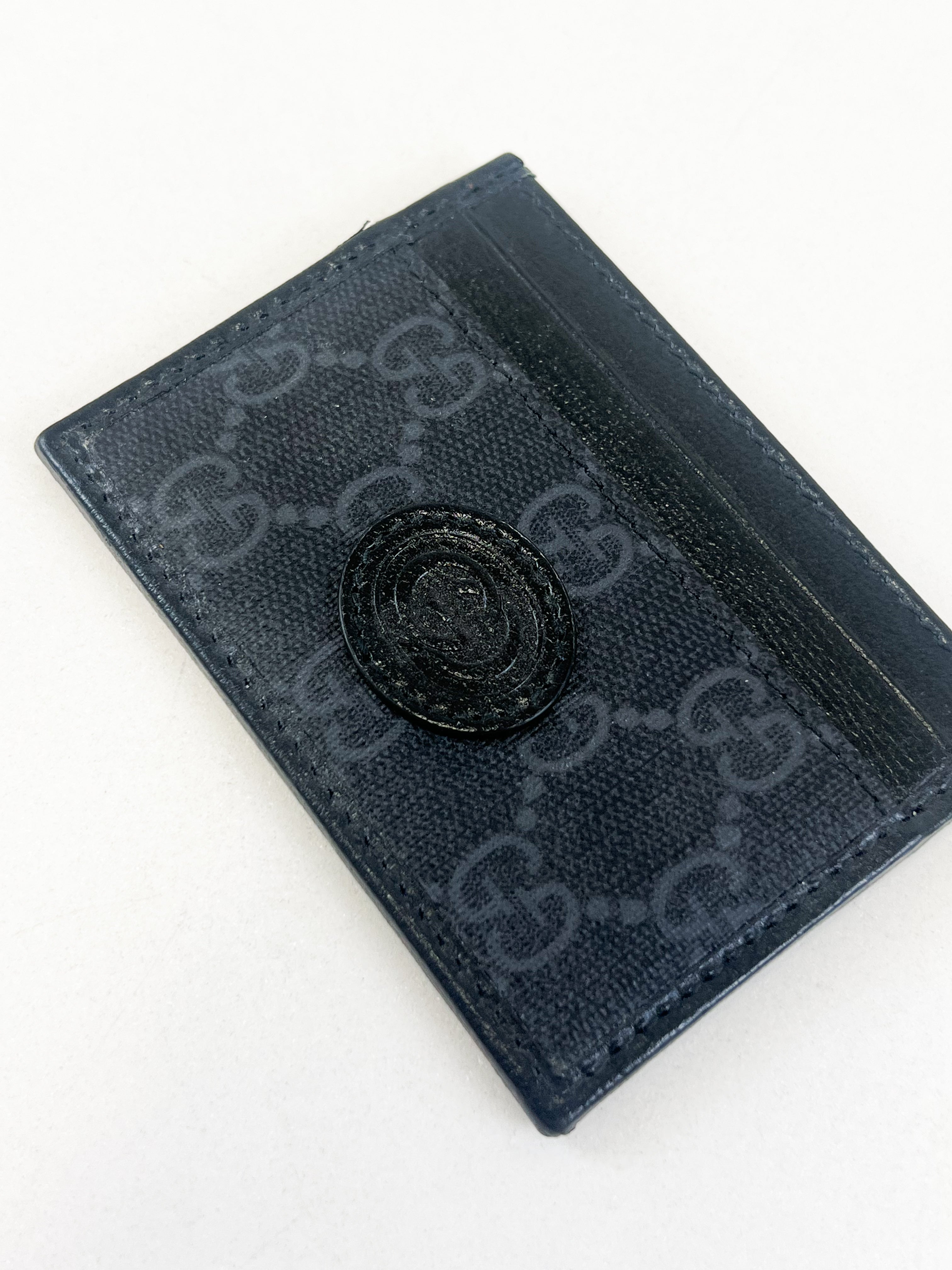 Gucci Mens Black Card Case Wallet