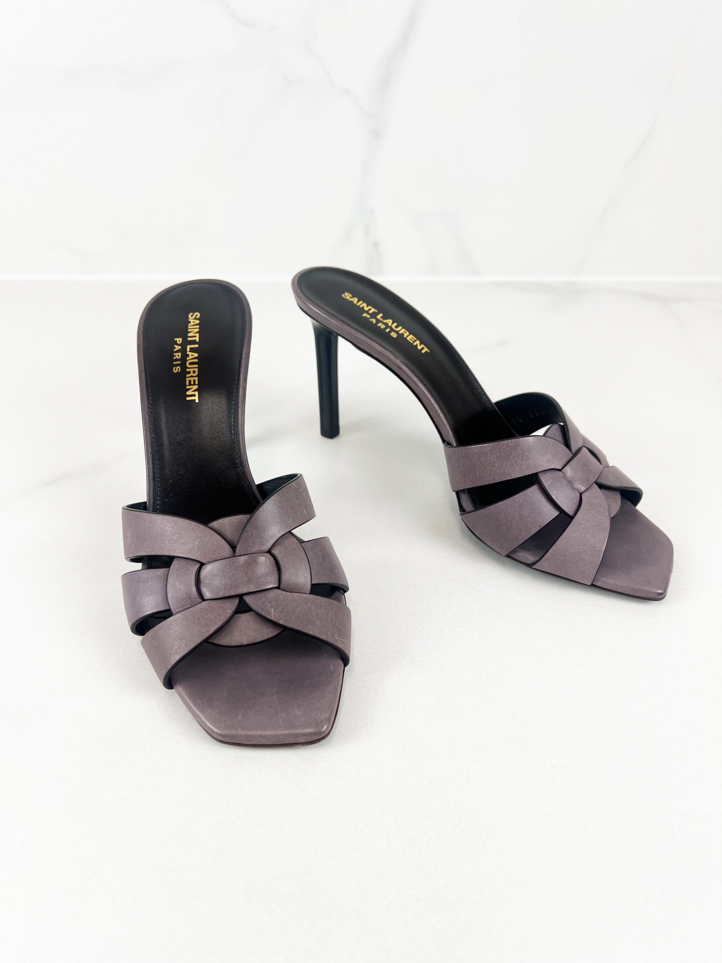 Saint Laurent Purple Tribute Heels in Purple 85mm Size 39