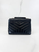 Saint Laurent Black Small Lou with GHW