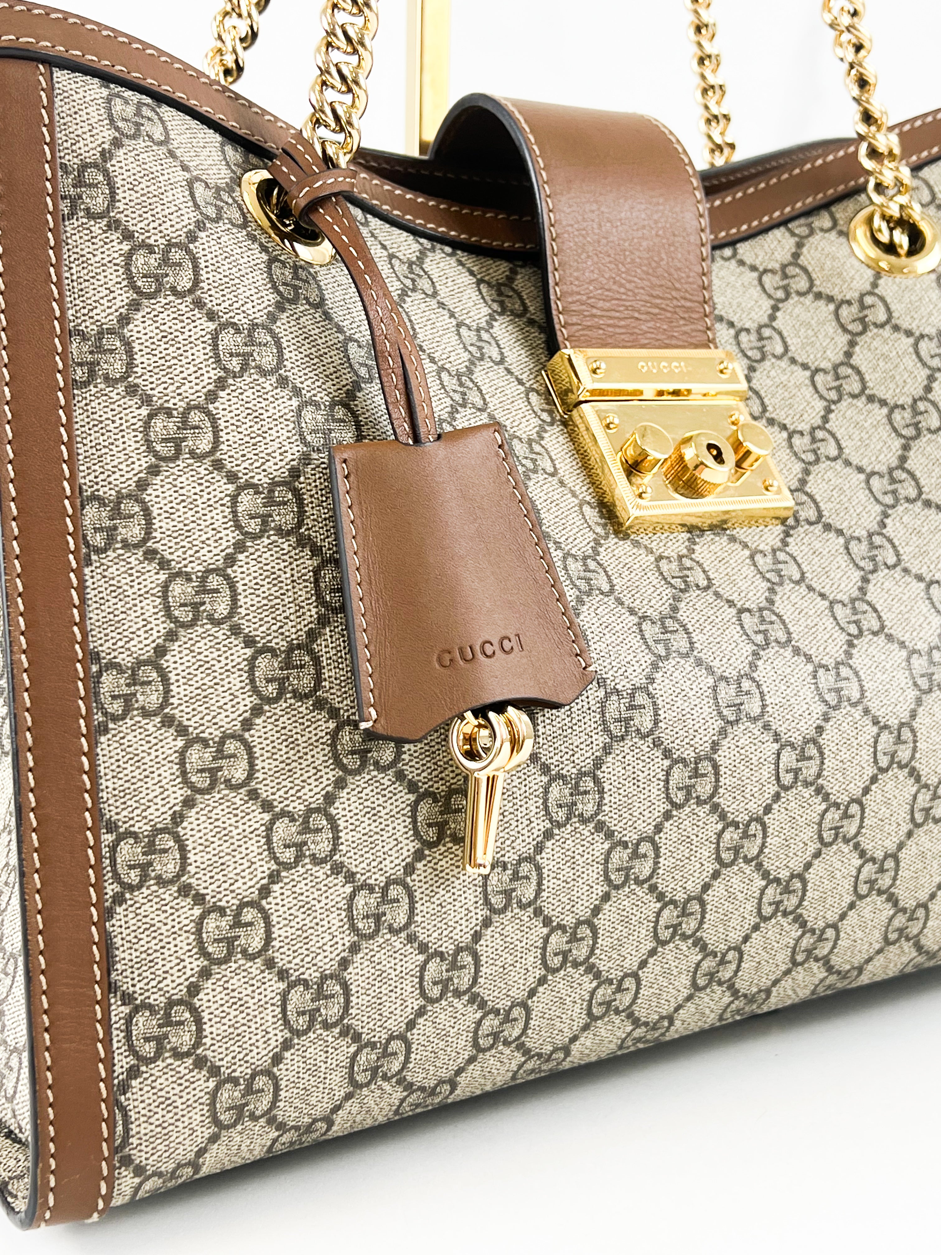 Gucci GG Supreme Large Padlock Tote Bag