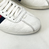 Gucci White GG Guccissima Sneaker Size 38