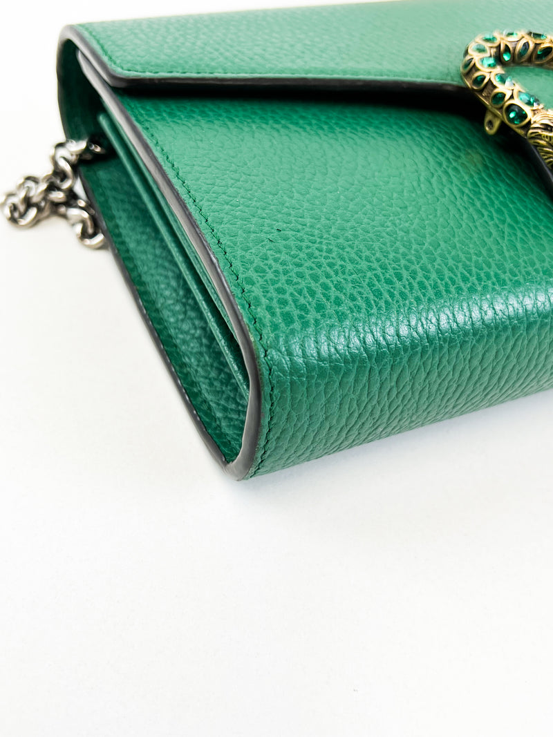 Gucci Green Dionysus Chain Wallet