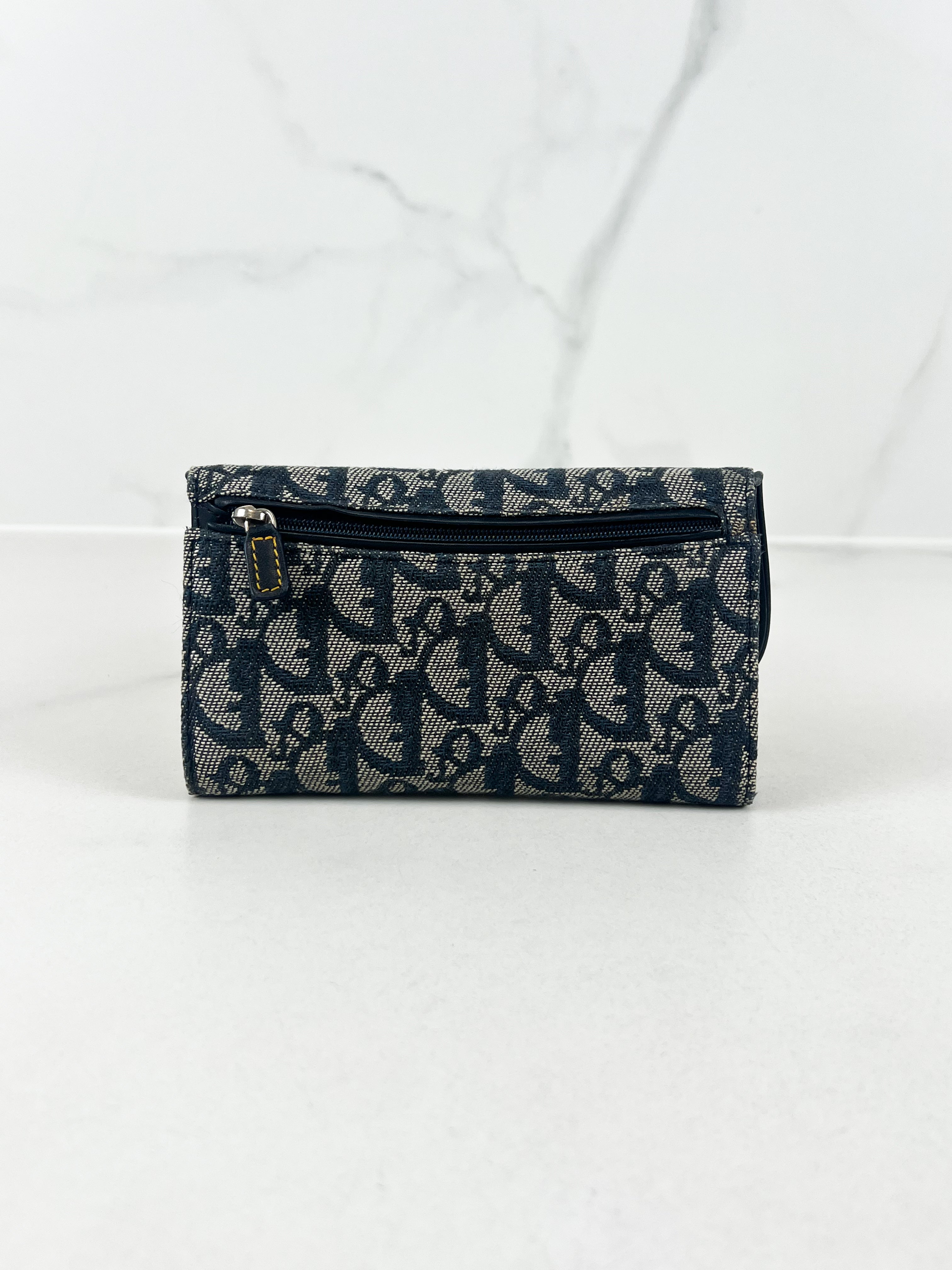 Christian Dior Saddle Trotter Wallet Purse Canvas