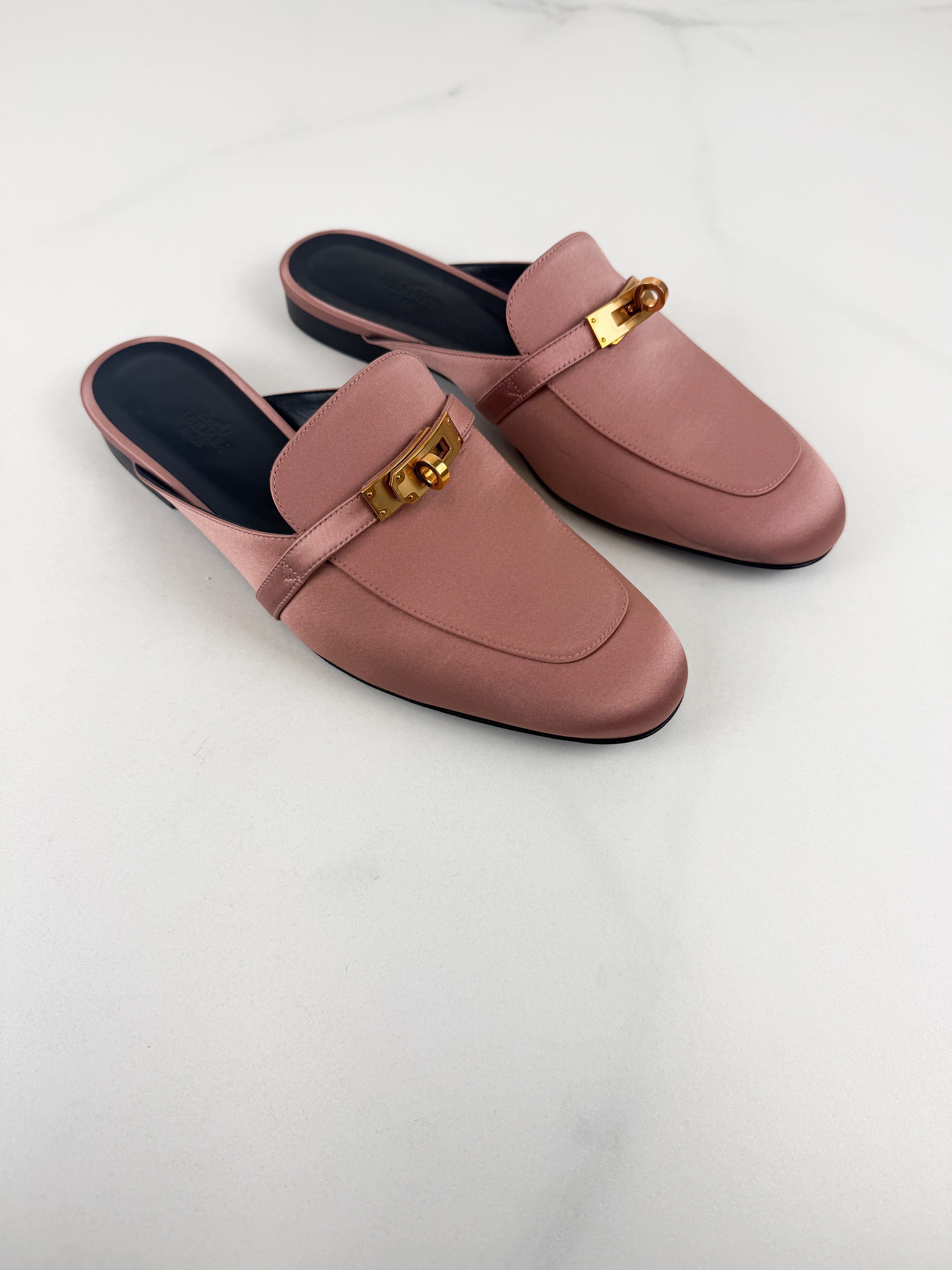 Hermes Pink Oz Mule Size 40