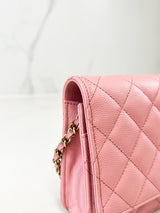 Chanel Pink Caviar CC WOC with GHW