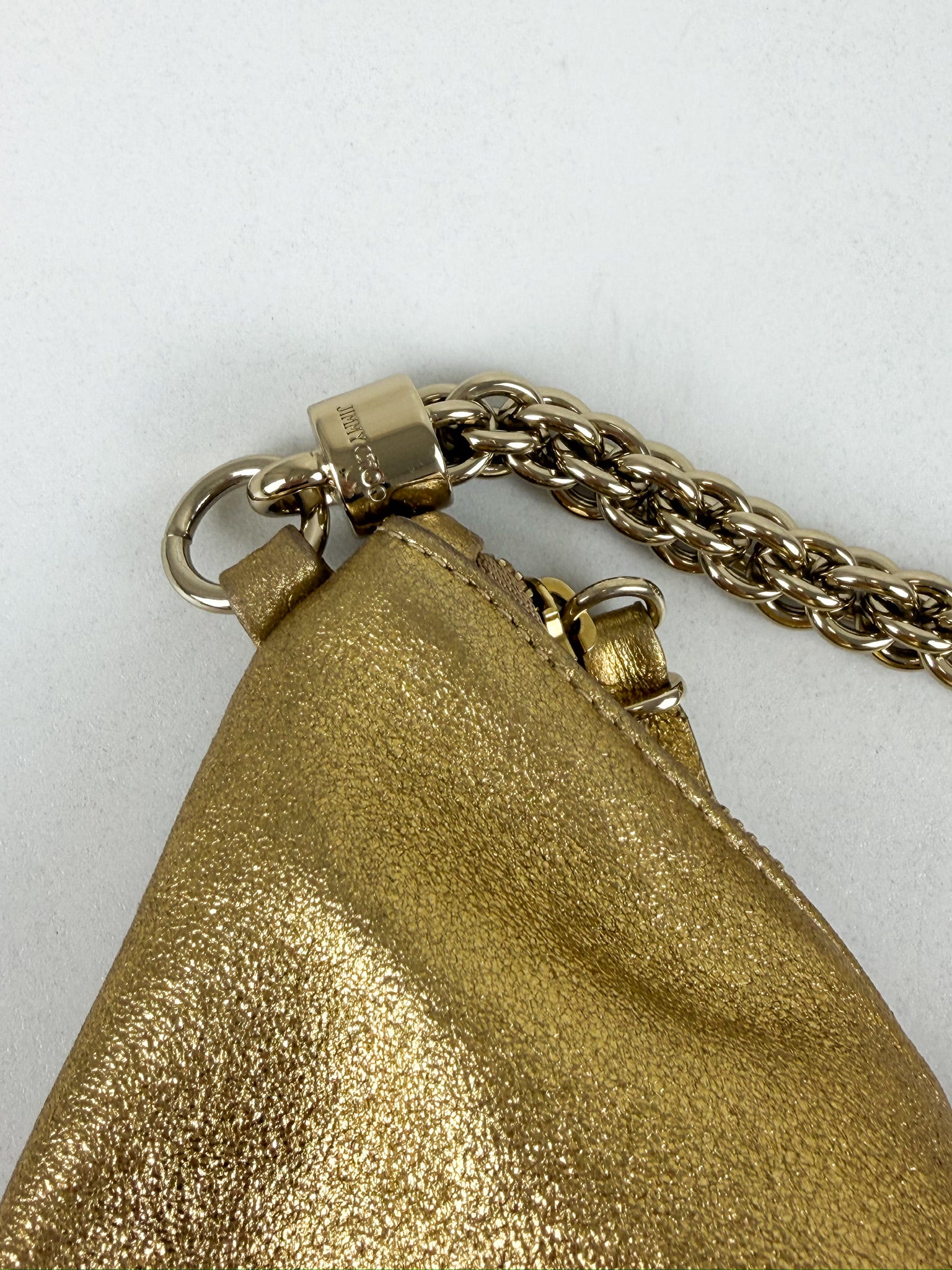 Jimmy Choo Callie Metallic Leather Bag Gold