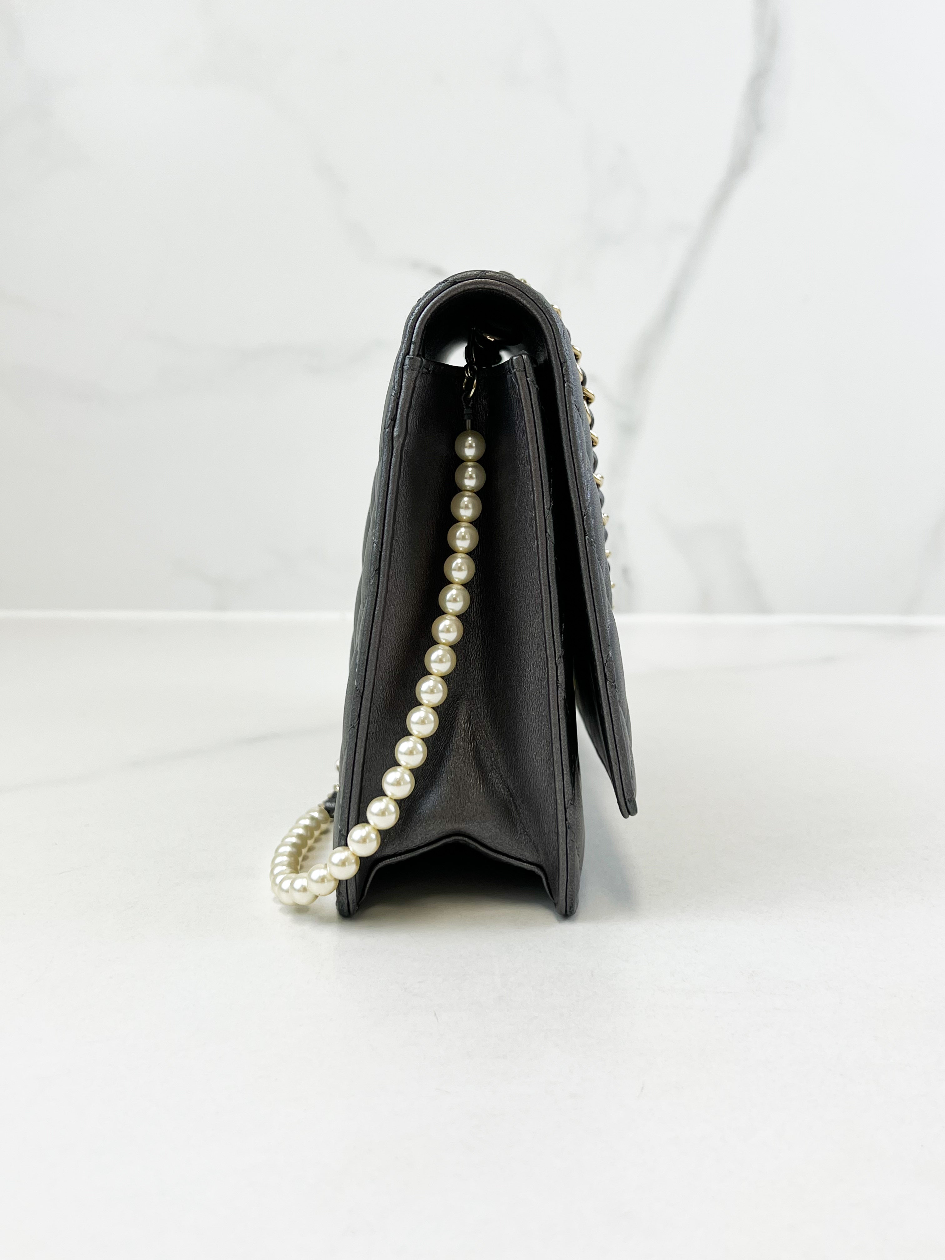 Chanel Silver Calfskin Large Shoulder Bag