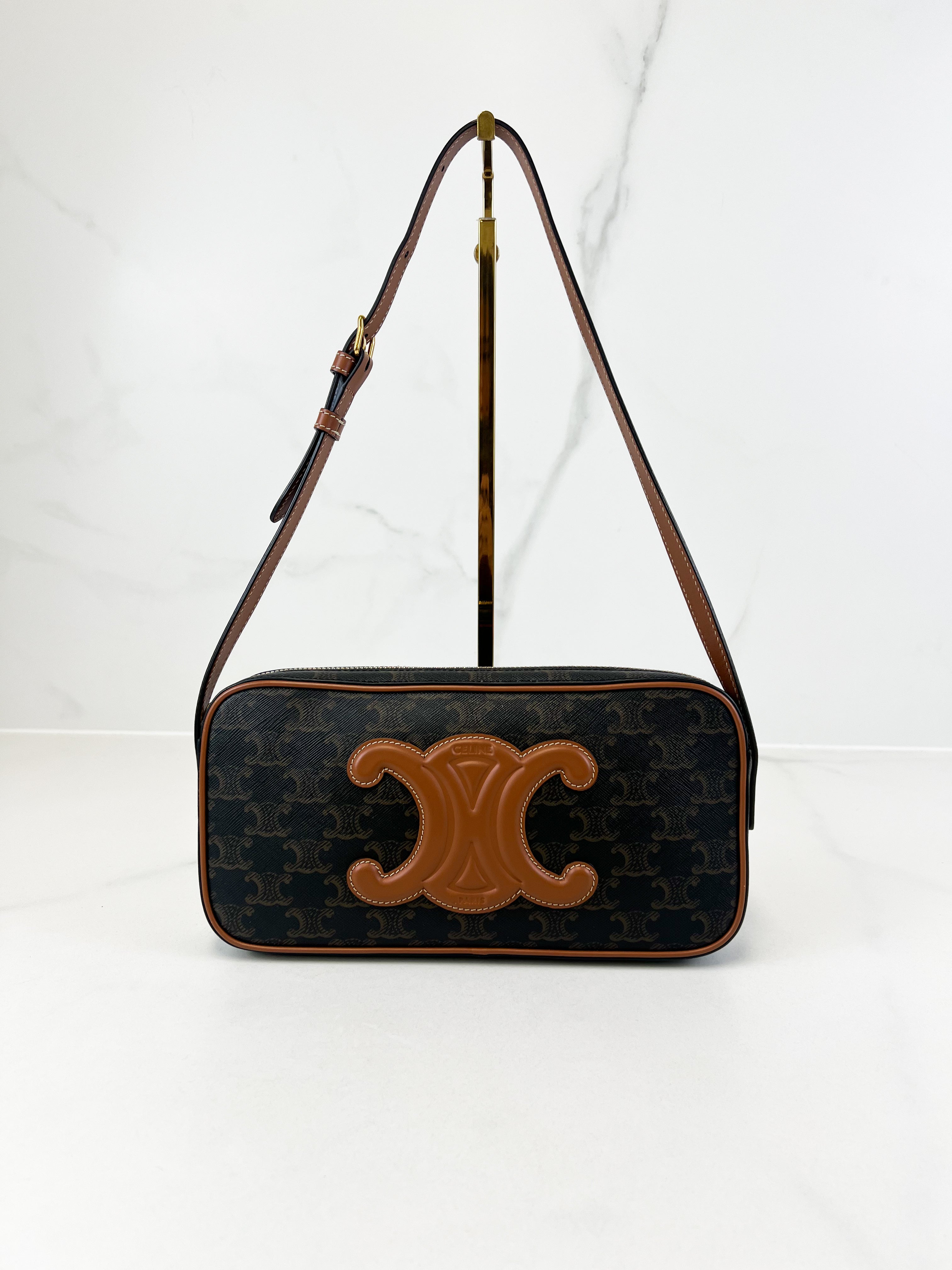 Celine Triomphe Canvas Mini Camera Shoulder Bag