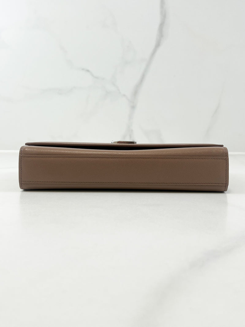 Saint Laurent Taupe Kate Medium Chain Bag with SHW