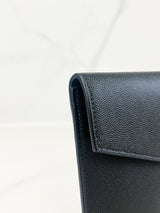 Saint Laurent Black Uptown Envelope Clutch