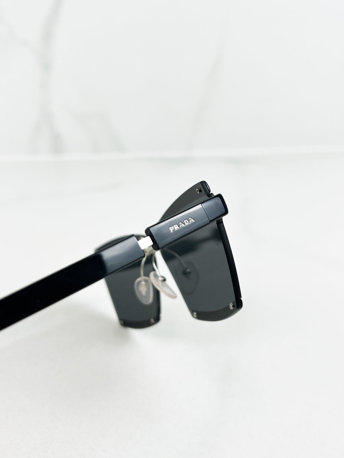 Prada Black Rectangular Cat-Eye Sunglasses PR 61XS