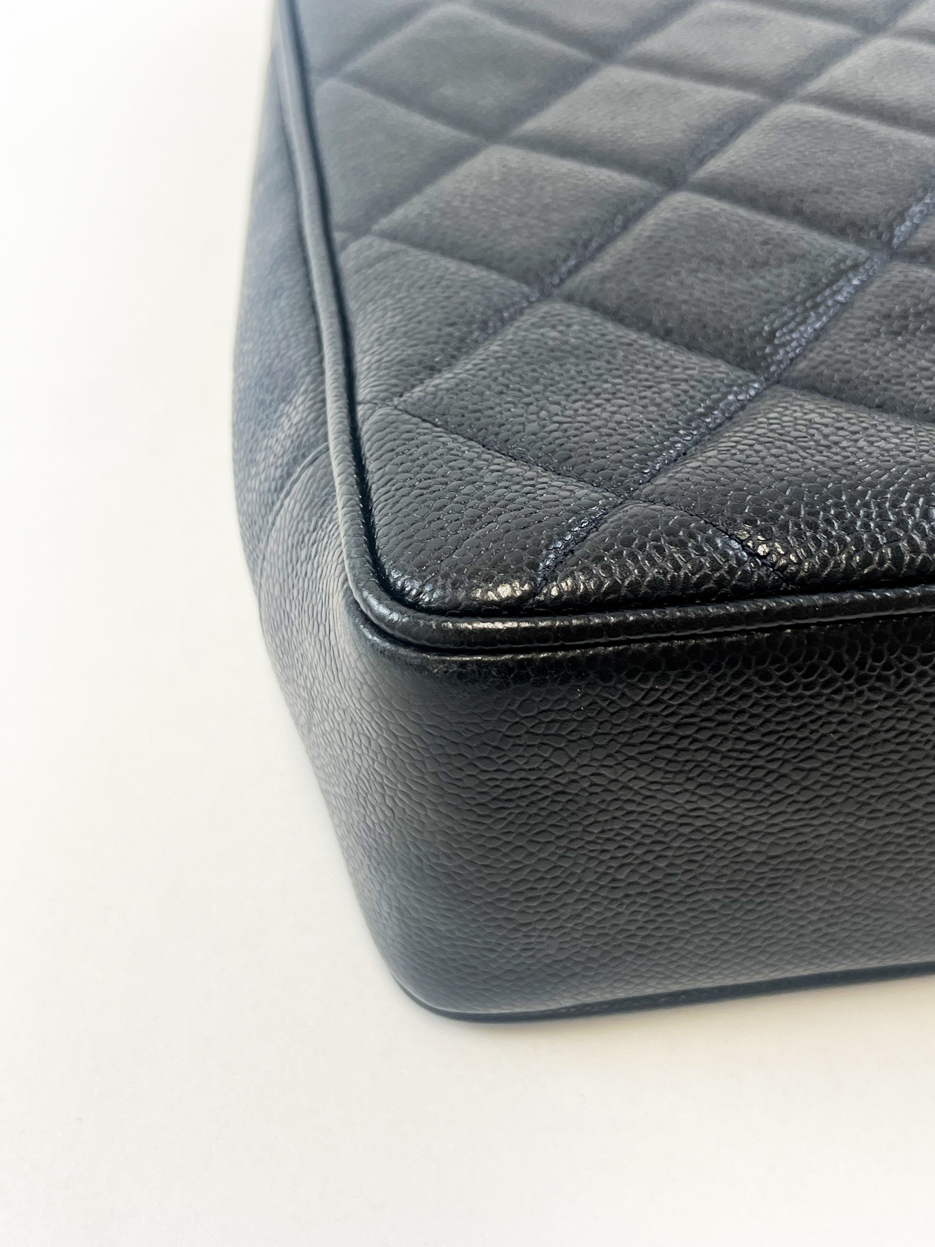 Chanel CC Black Caviar XL Shopping Tote GHW
