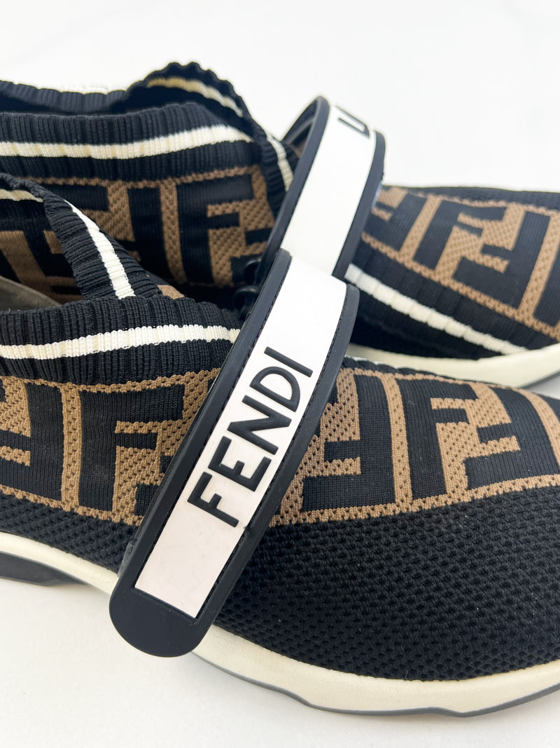Fendi FF Fabric Sneaker Size 39