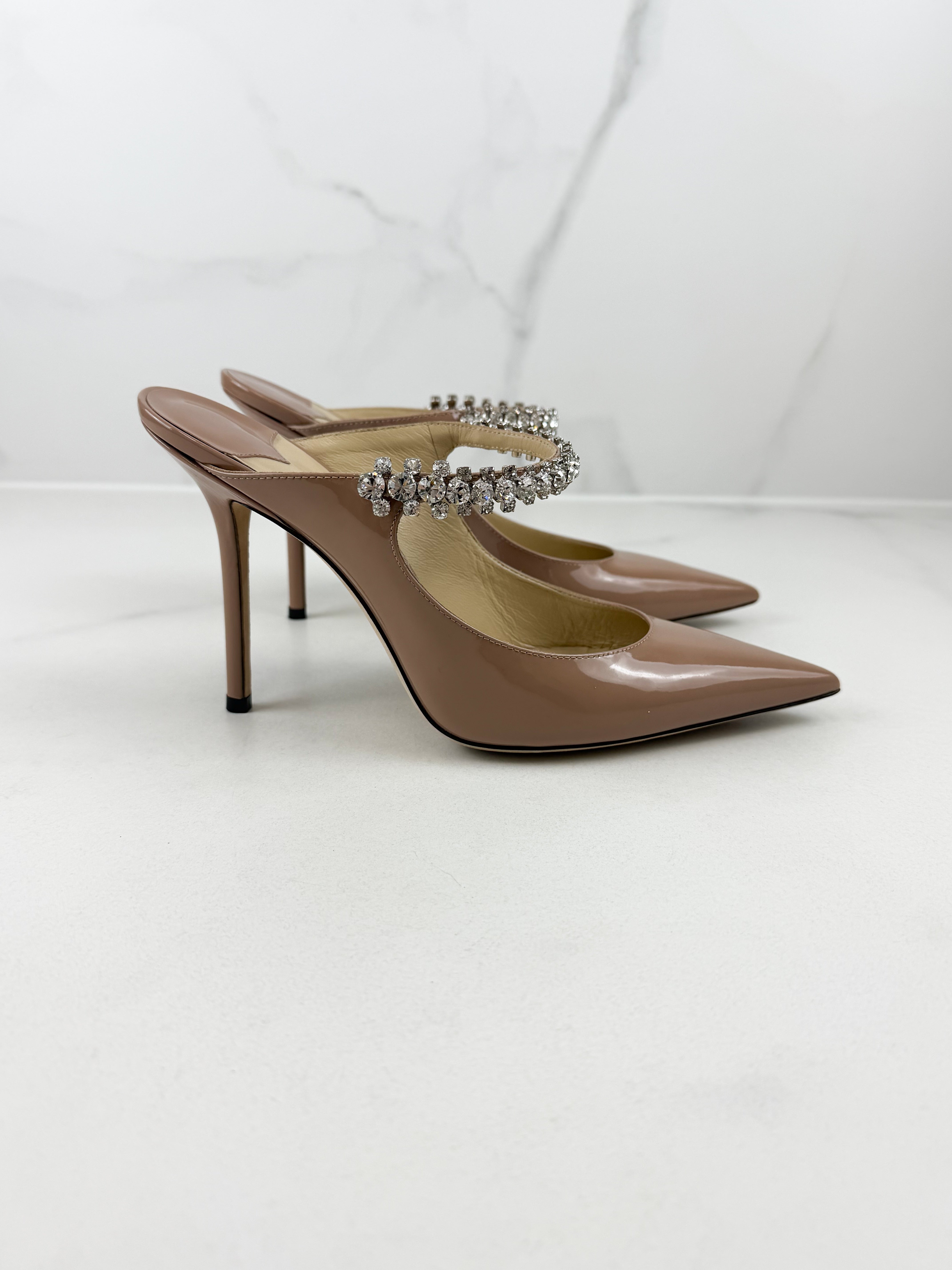 Jimmy Choo Bing Ballet Pink Patent Mule Size 39