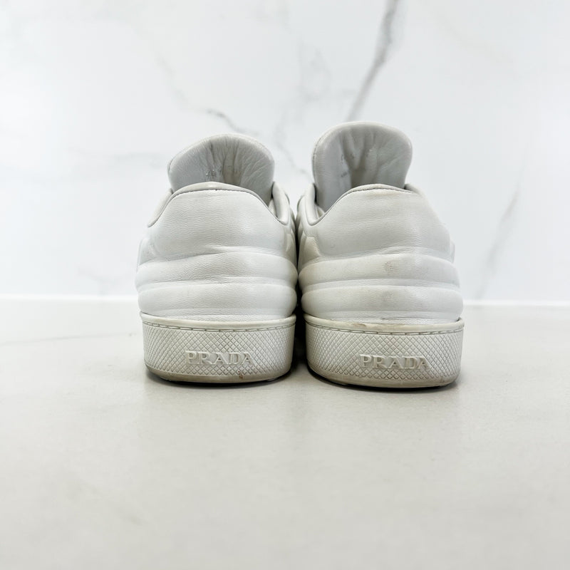 Prada White Leather Sneaker Size 36