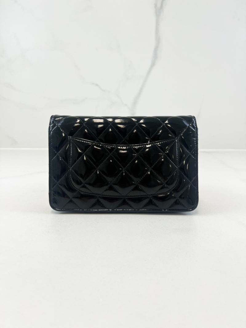 Chanel Patent Black CC WOC with SHW