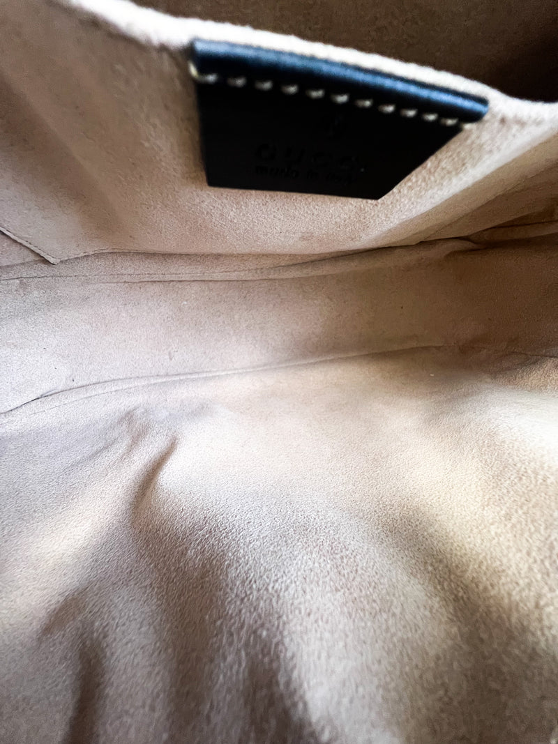 Gucci Black GG Small Marmont Shoulder Bag