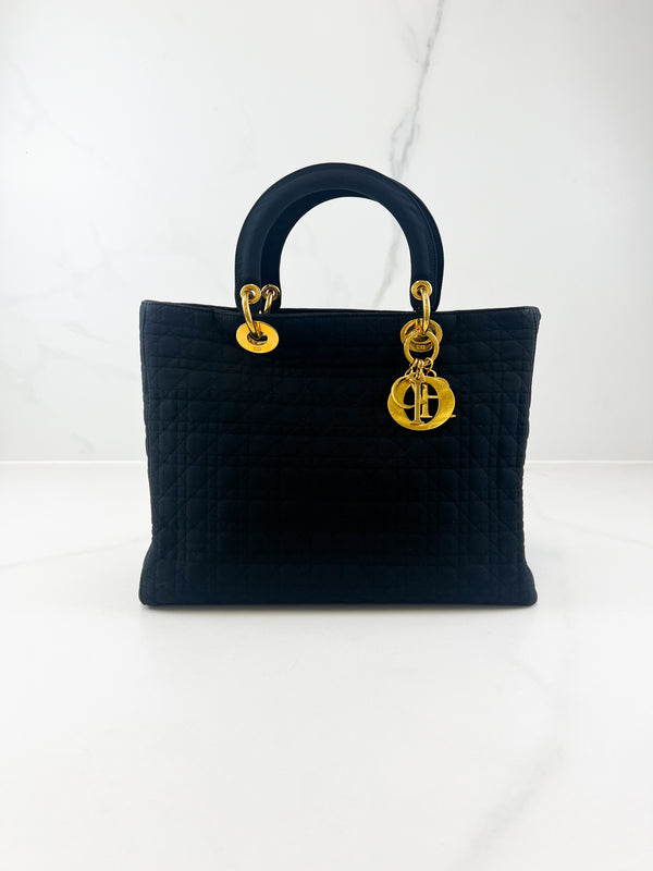 Christian Dior Black Lady Dior GHW
