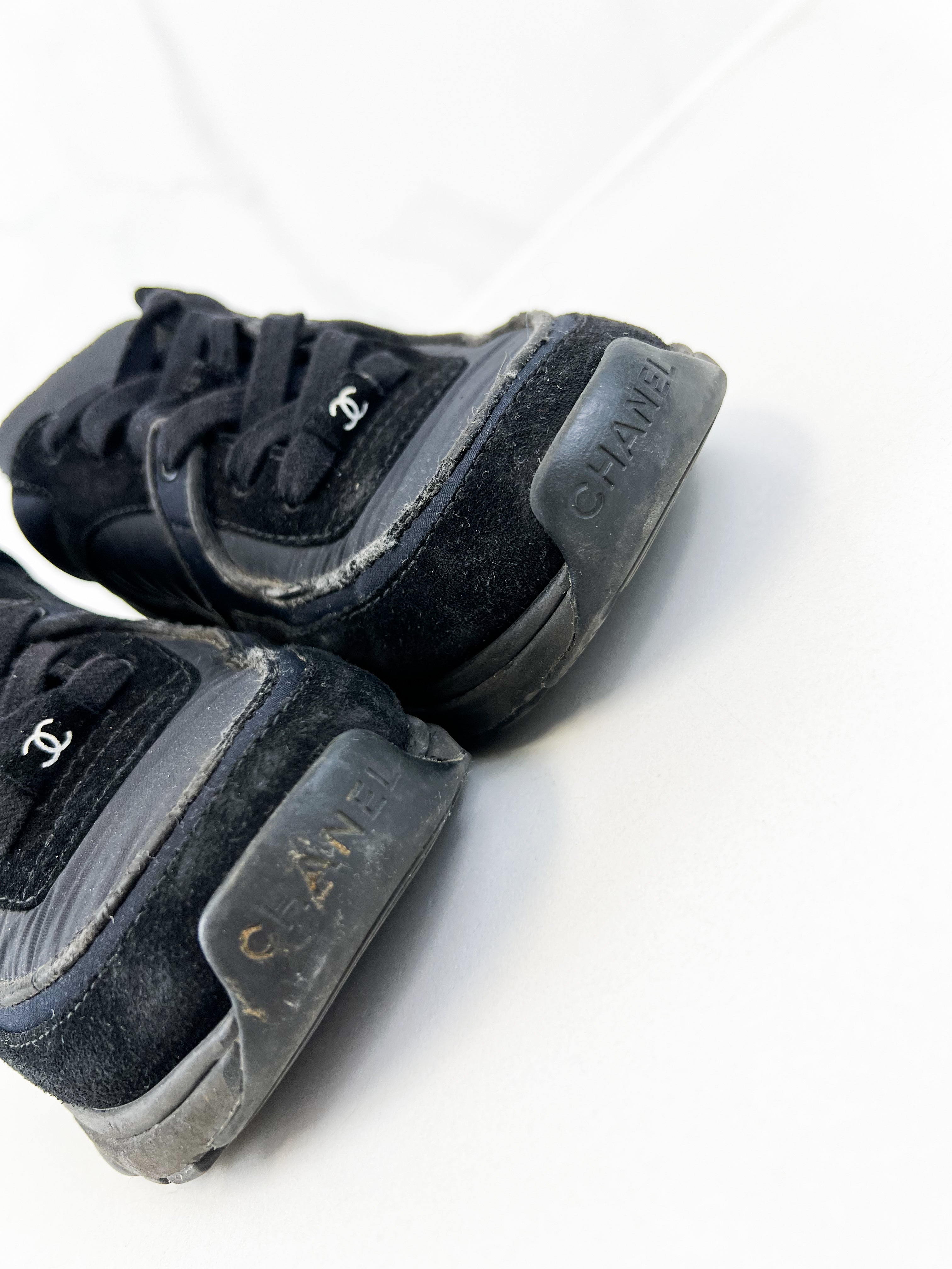 Chanel Black CC Logo Sneaker Size 34