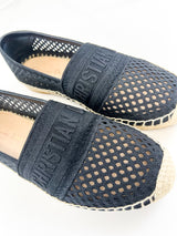 Christian Dior Black Granville Espadrille Size 37