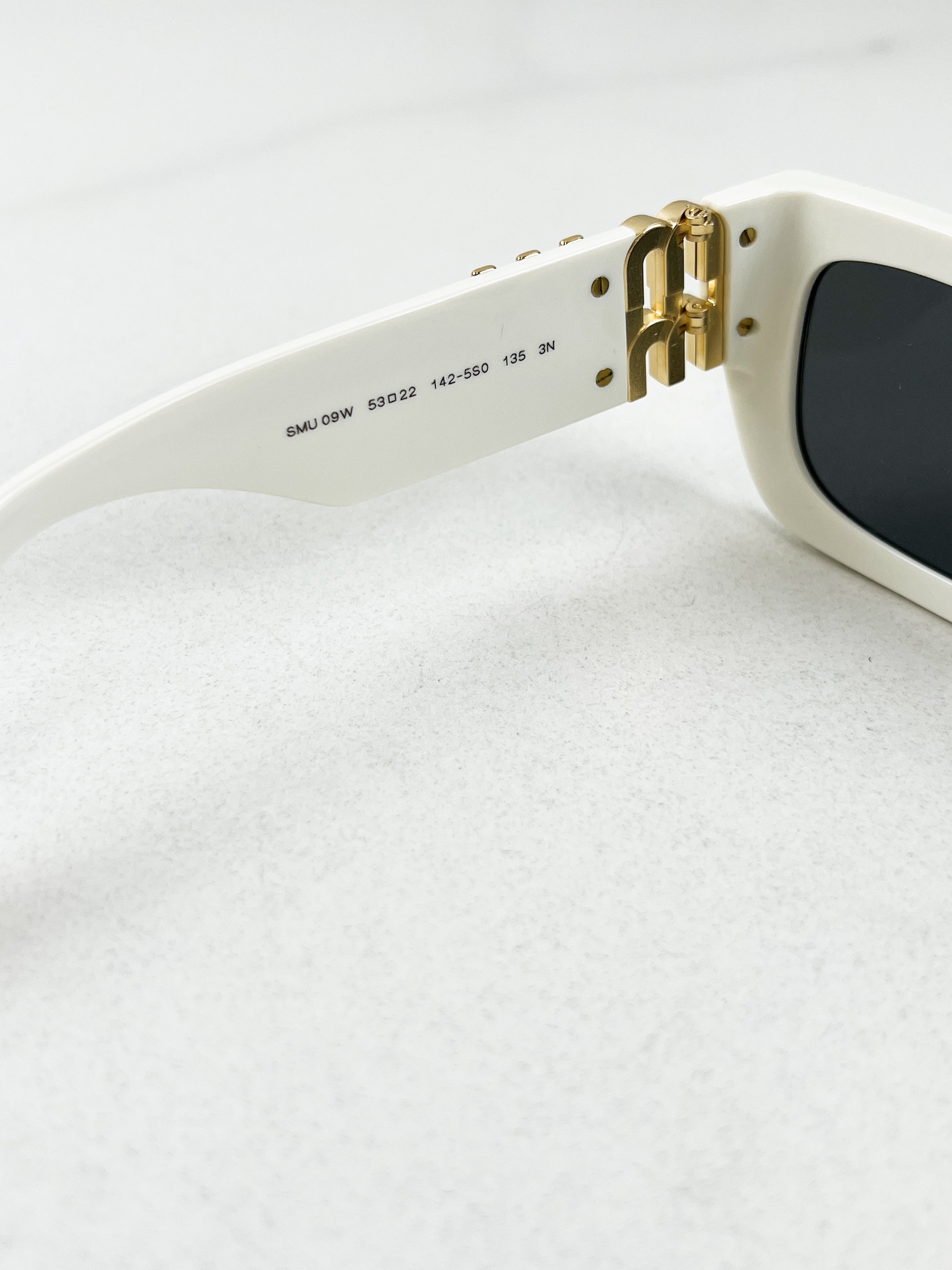 Miu Miu Plaque White Sunglasses SMU 09W