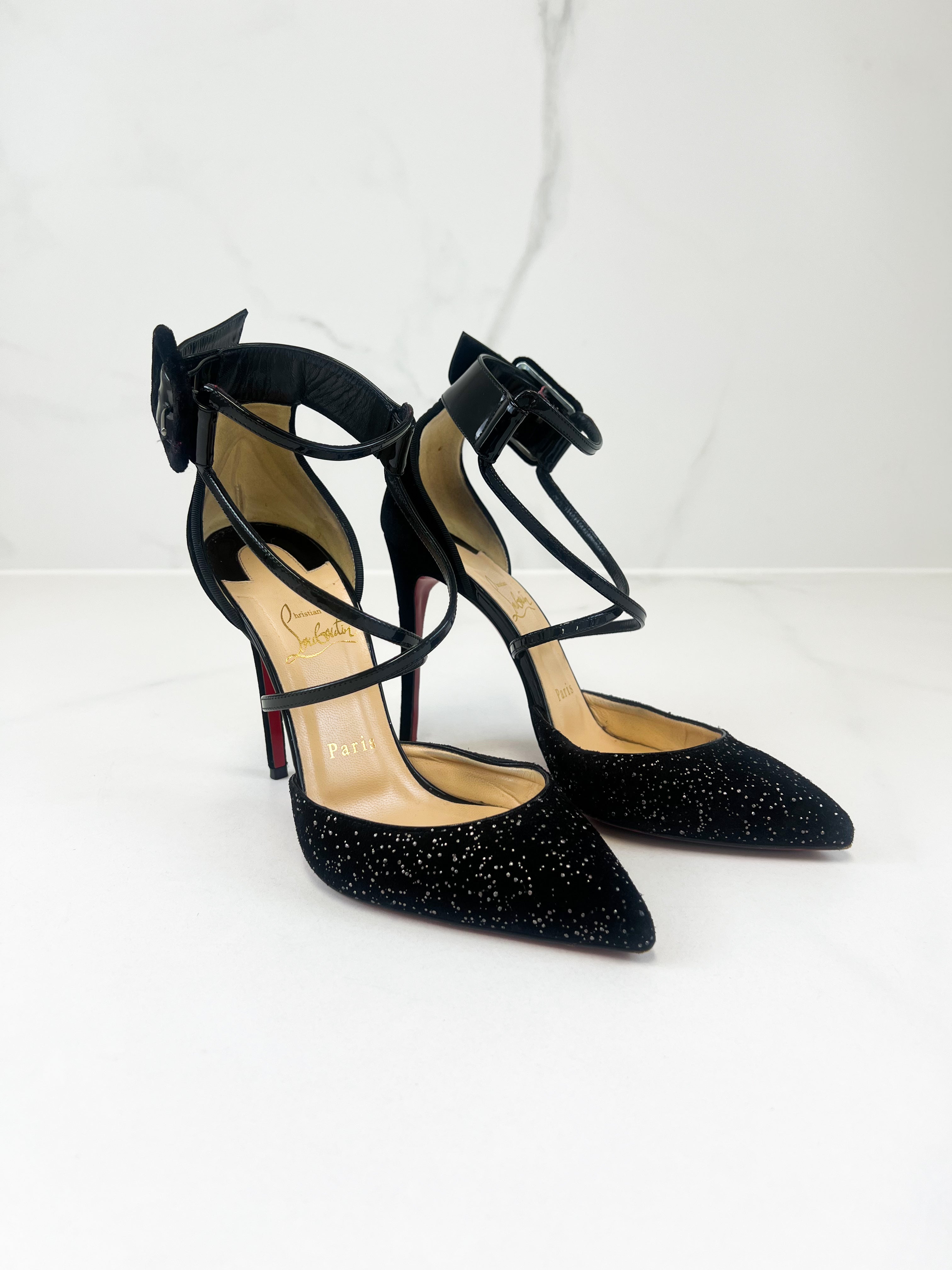Christian Louboutin Suzanna 100 Velvet Pump Size 38