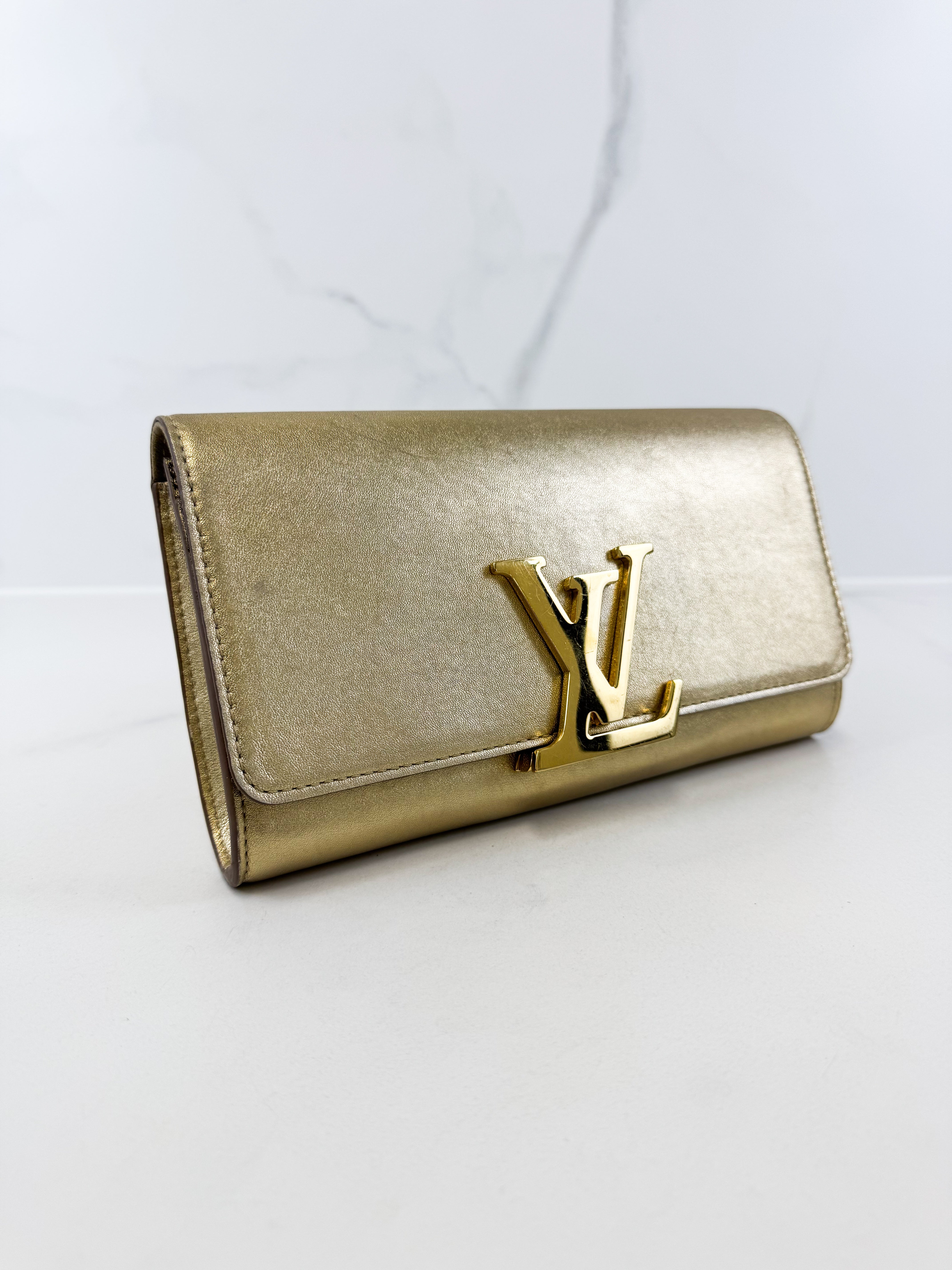 Louis Vuitton Gold St Louise Clutch