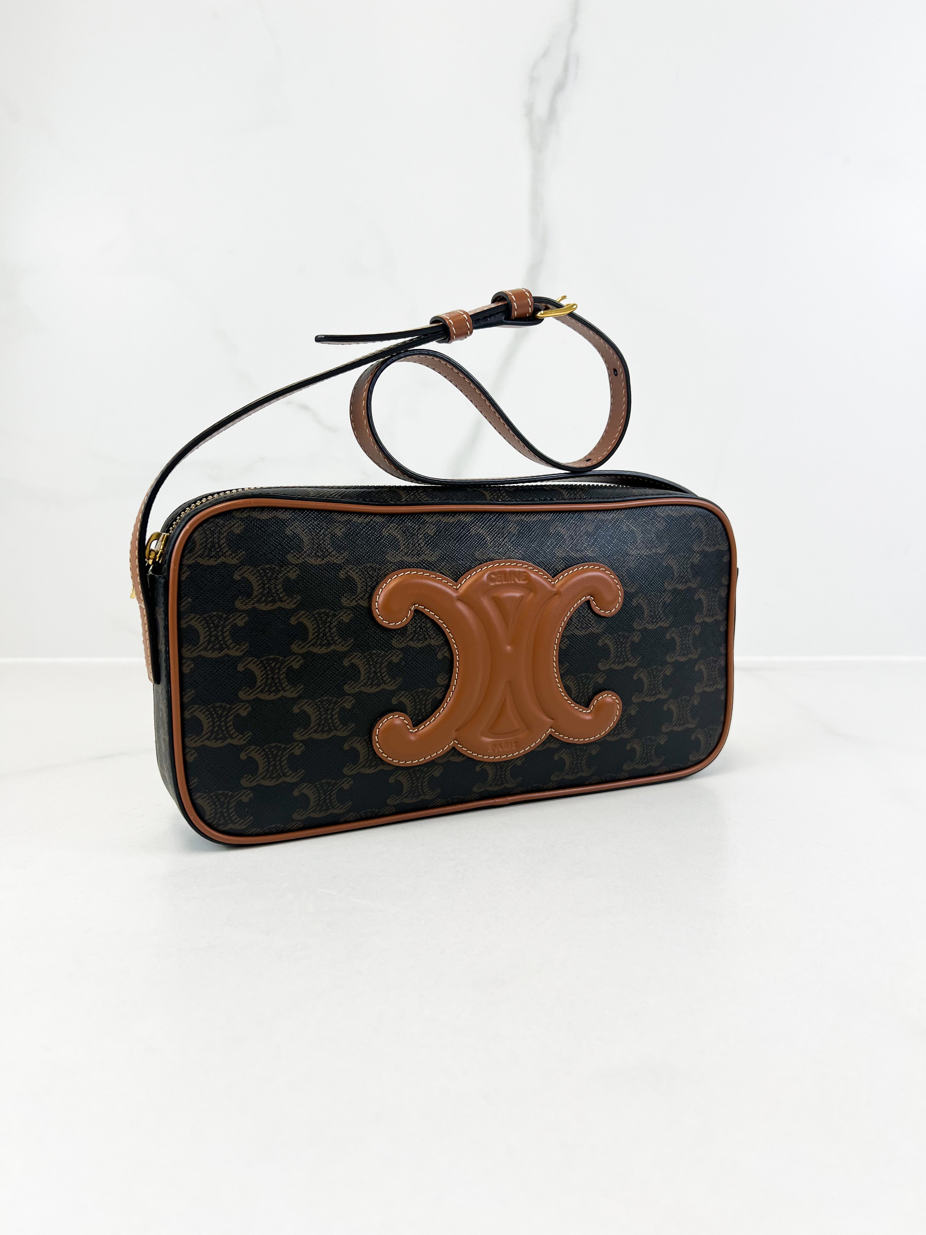 Celine Triomphe Canvas Mini Camera Shoulder Bag