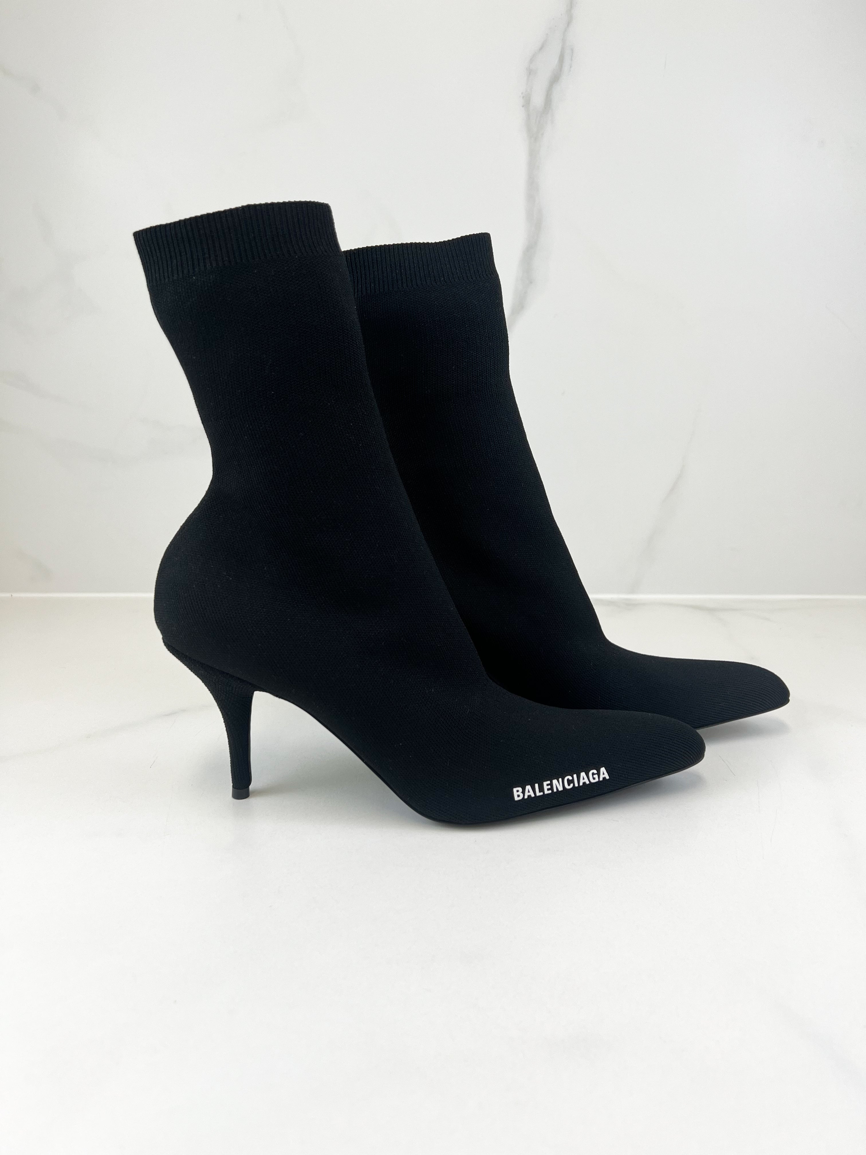 Balenciaga Boots Knife Boot Stretch Knit Size 40