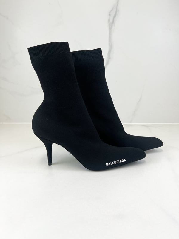 Balenciaga Boots Knife Boot Stretch Knit Size 40