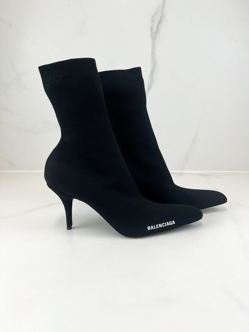 Balenciaga Boots Knife Boot Stretch Knit Size 40
