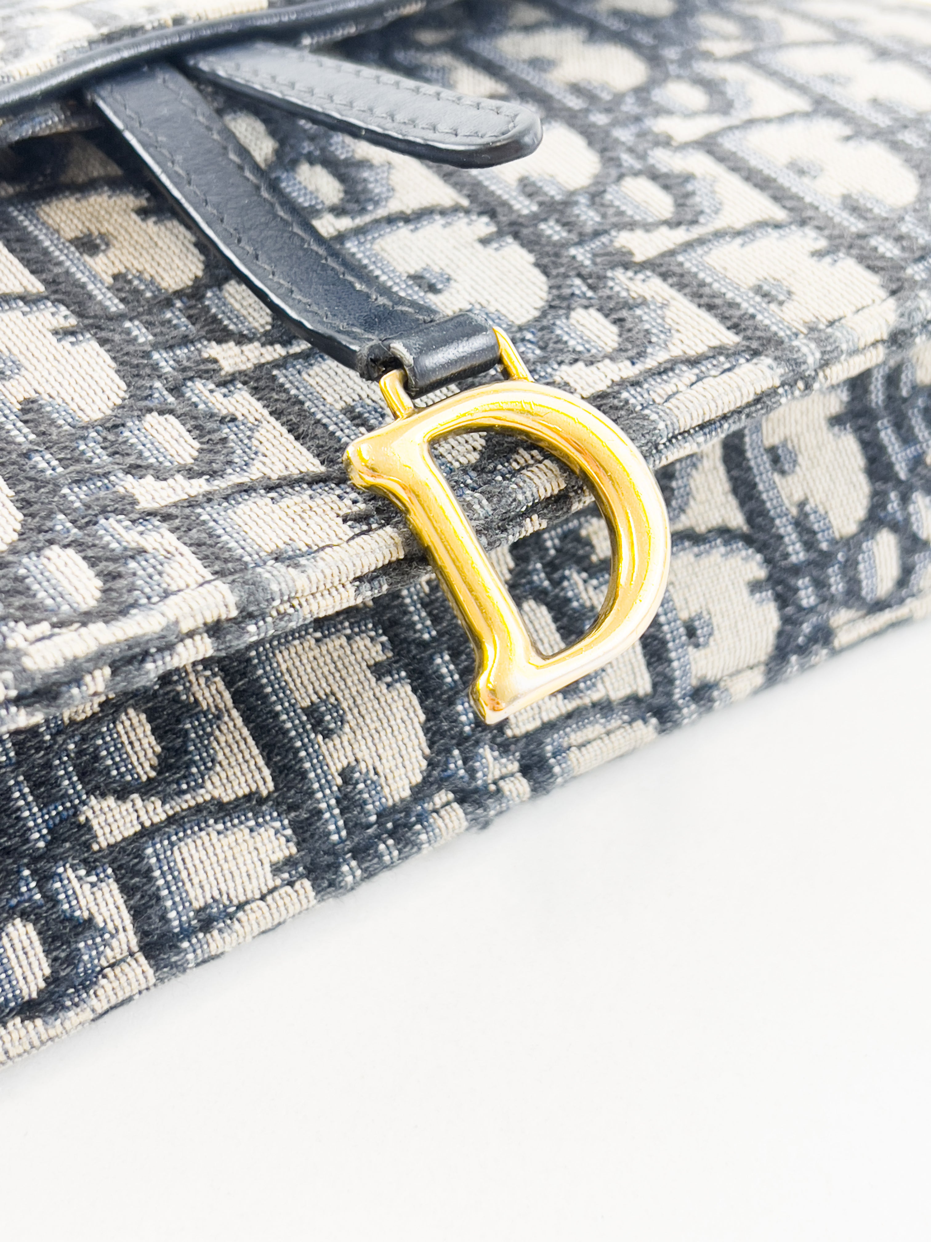 Christian Dior Medium Saddle Pouch with Chain