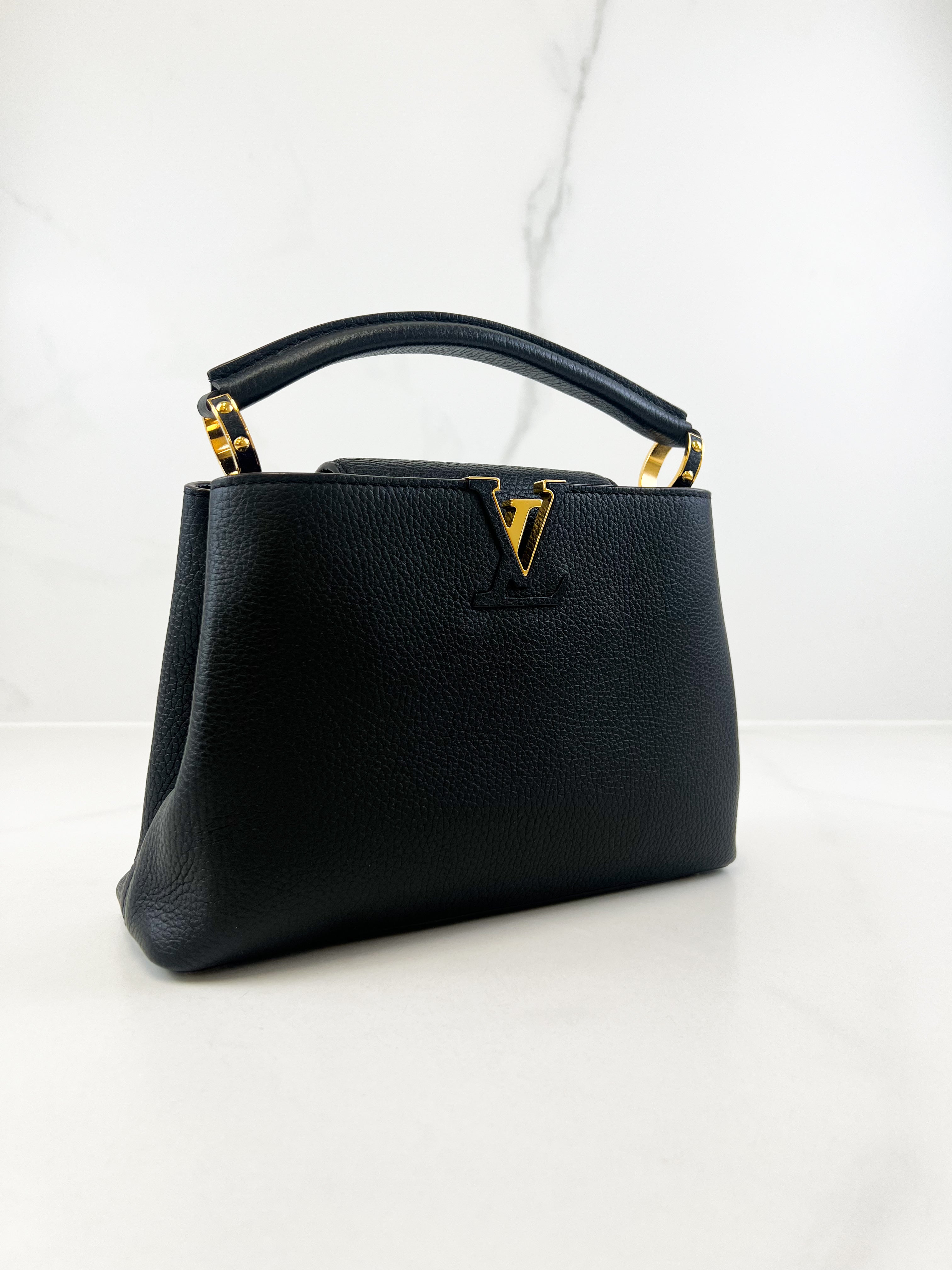 Louis Vuitton Black Capucines BB