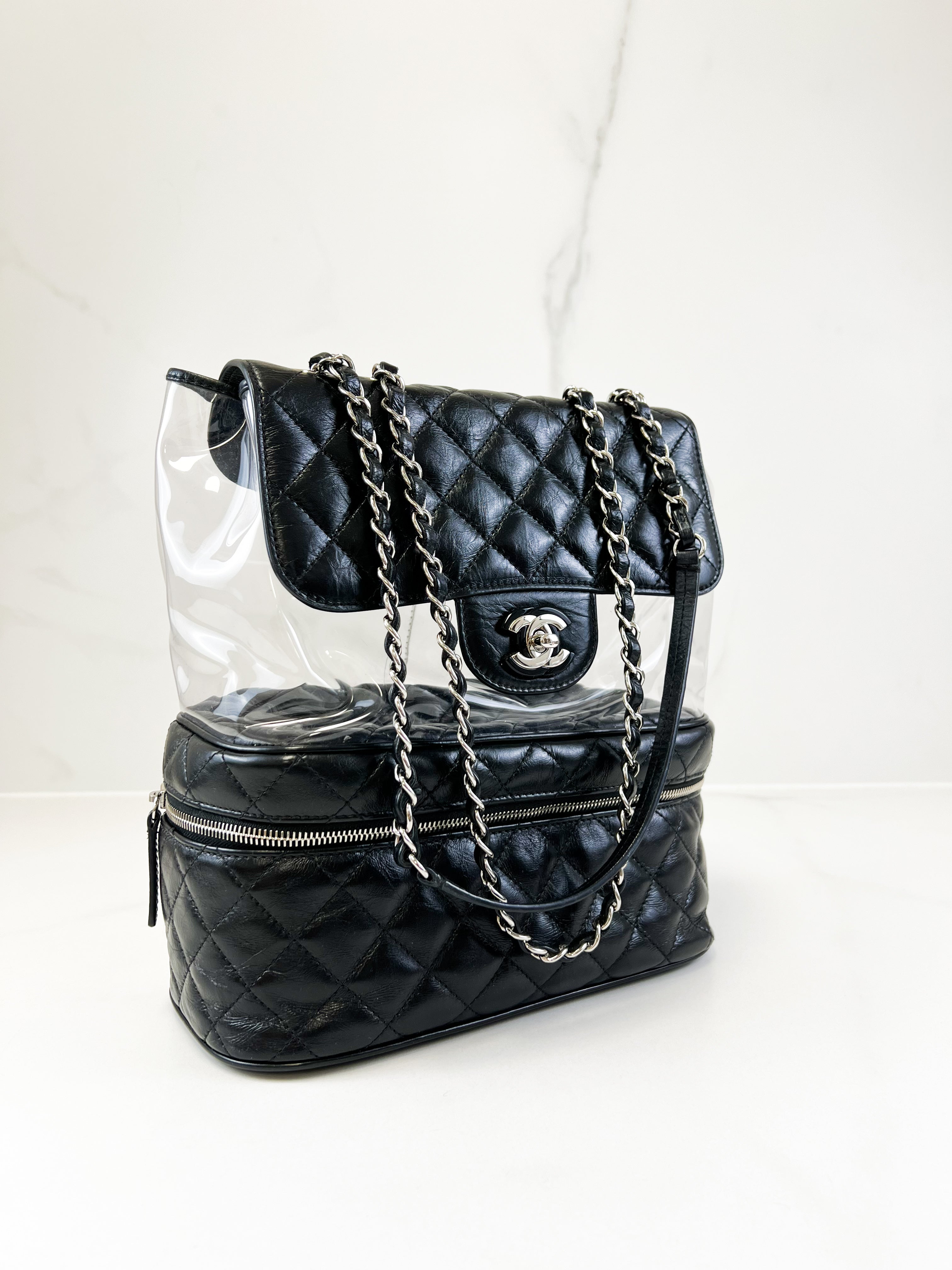 Chanel Transparent Shoulder Bag PVC/Leather