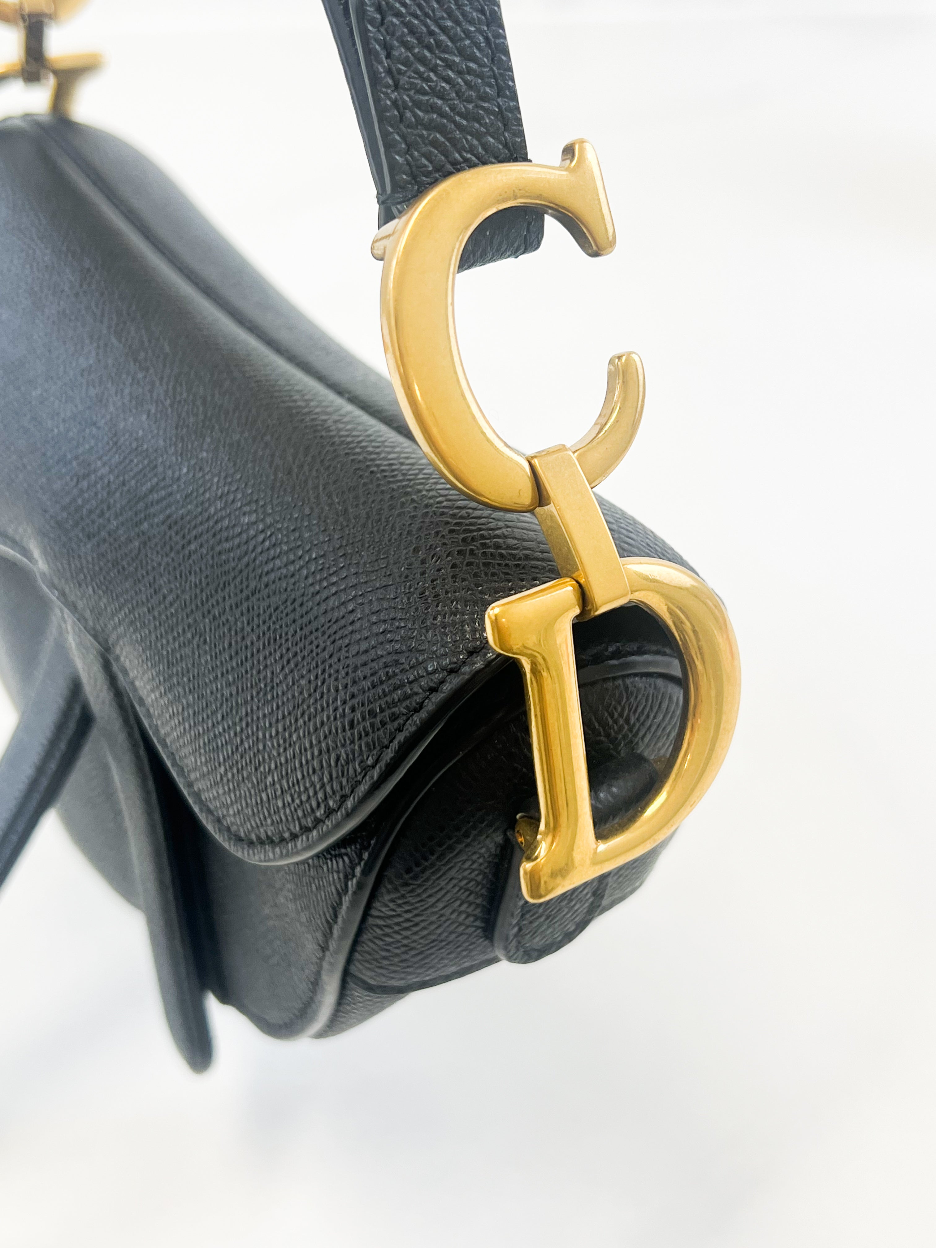 Christian Dior Mini Black Saddle