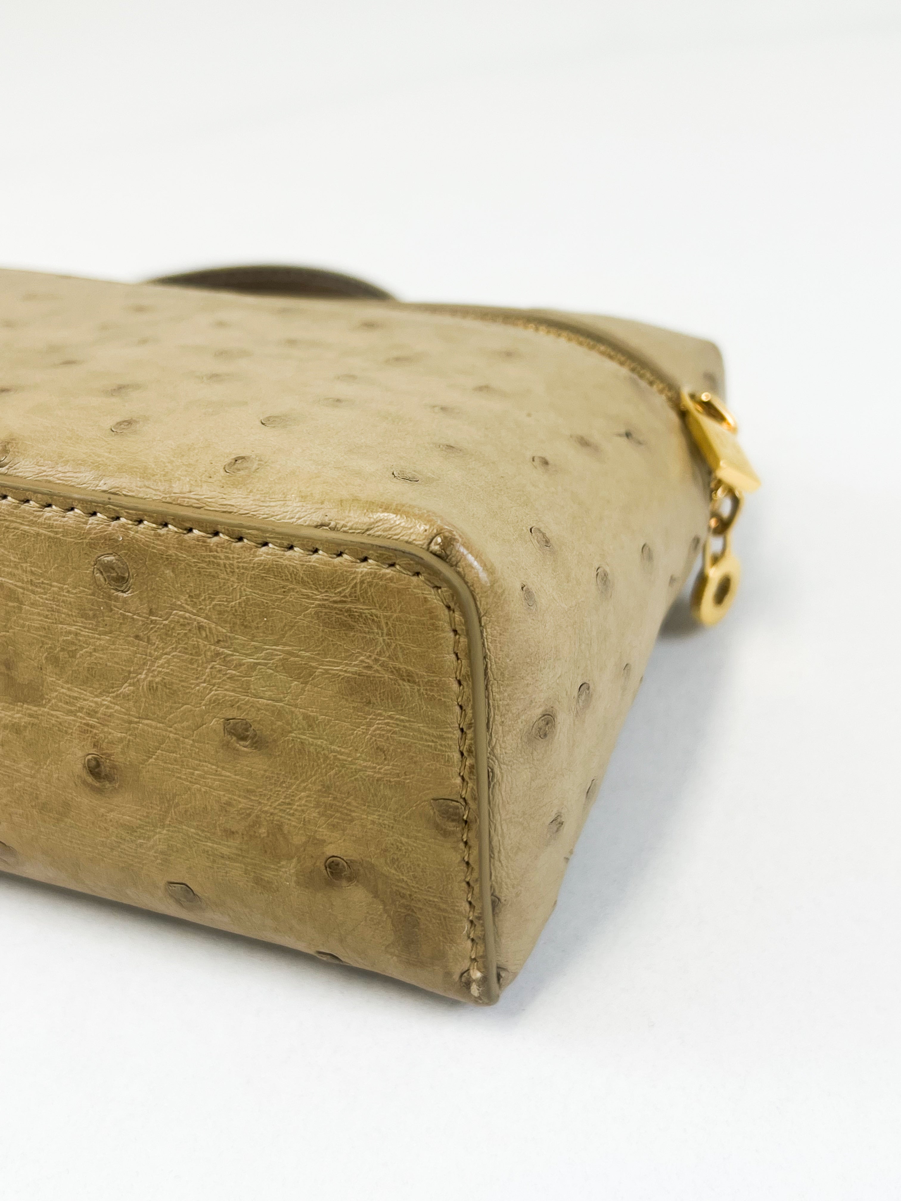 Loro Piana Extra Pocket L19 Ostrich Leather in Orix/Sun Gold