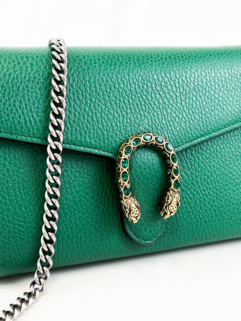 Gucci Green Dionysus Chain Wallet