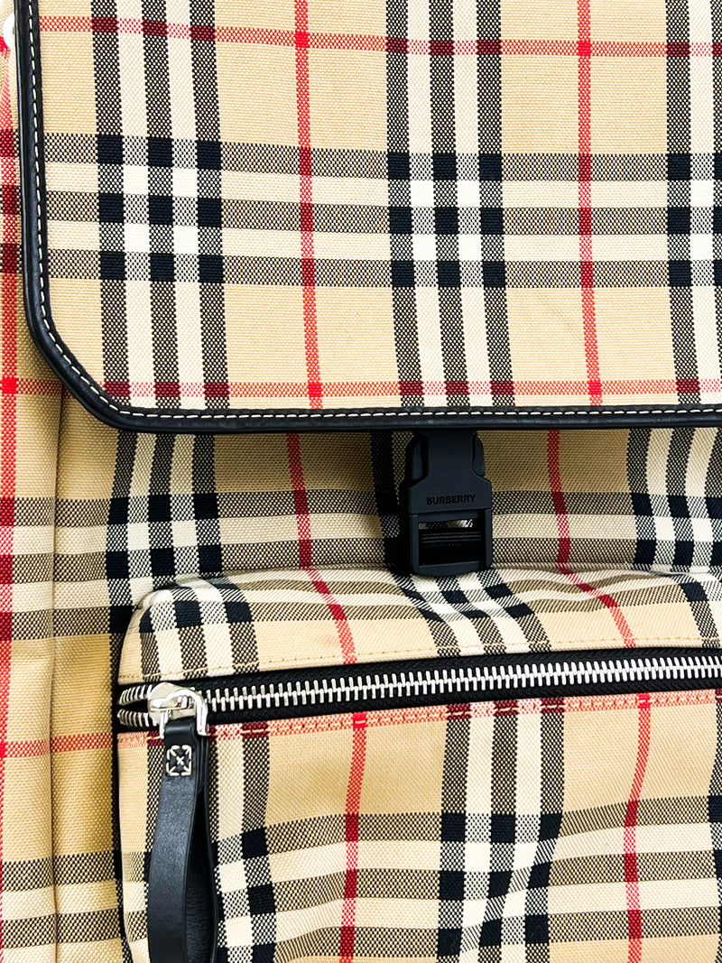 Burberry Check Pattern Backpack