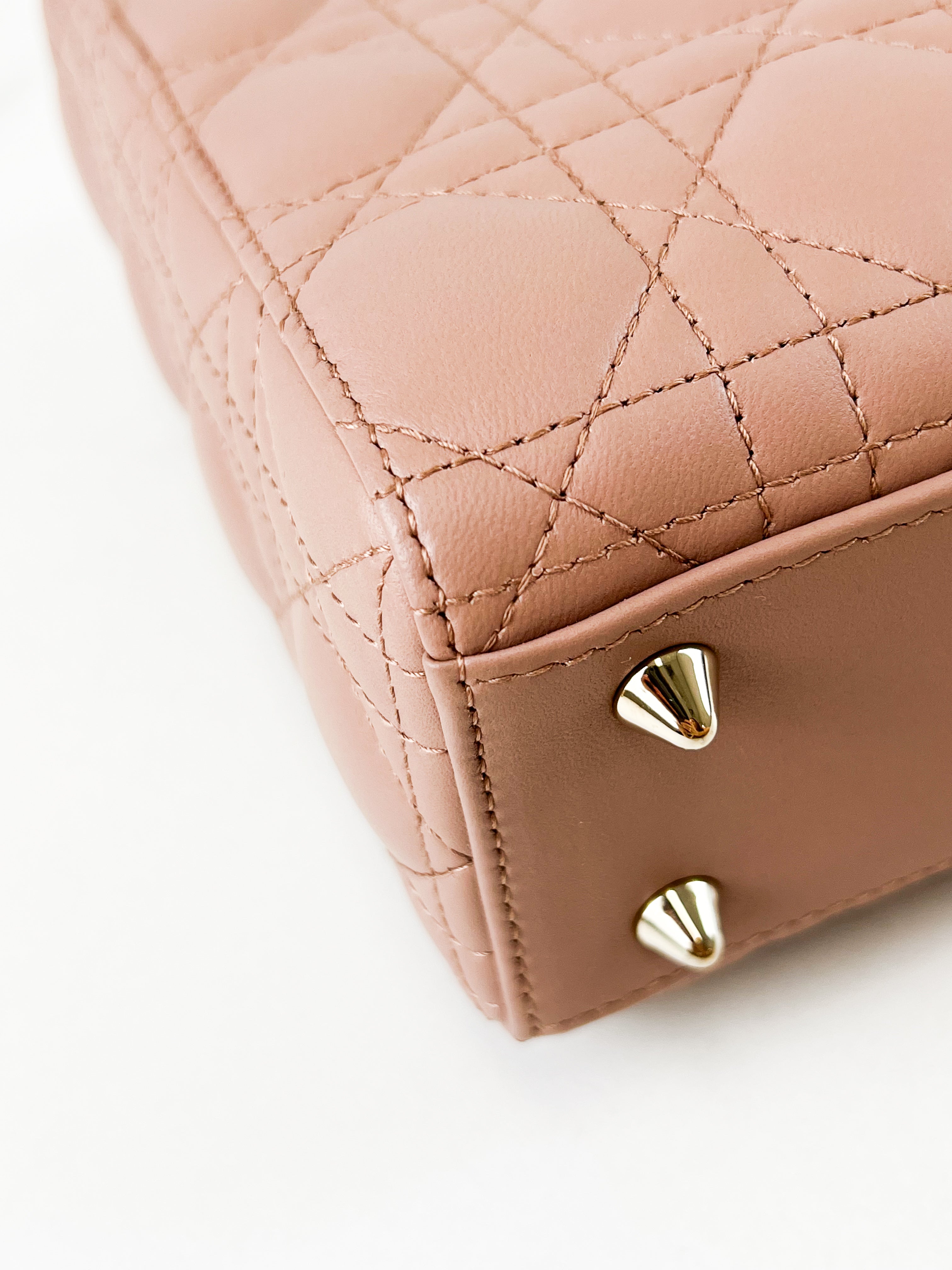 Christian Dior Small Lady Dior In Blush Cannage