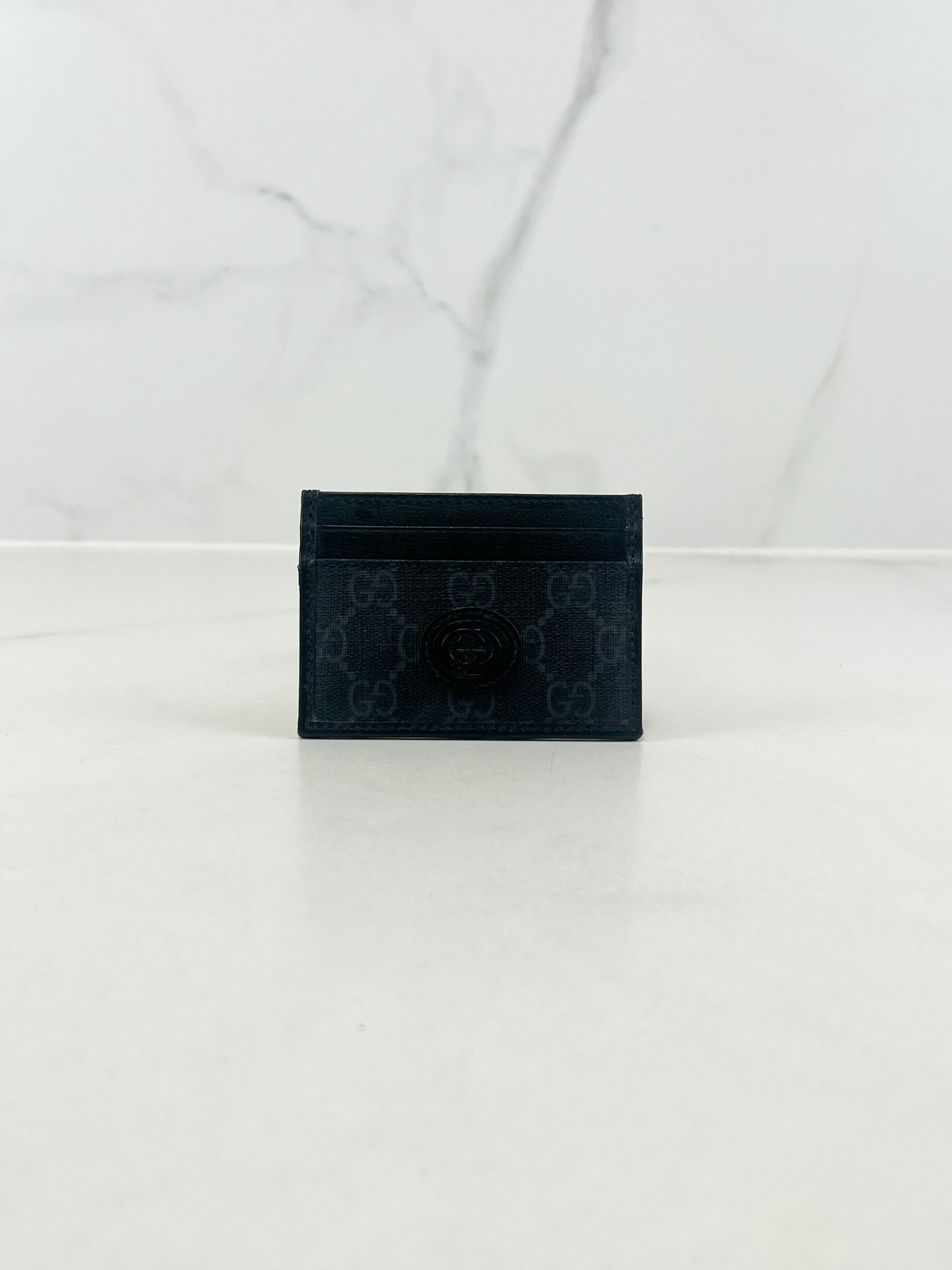 Gucci Mens Black Card Case Wallet