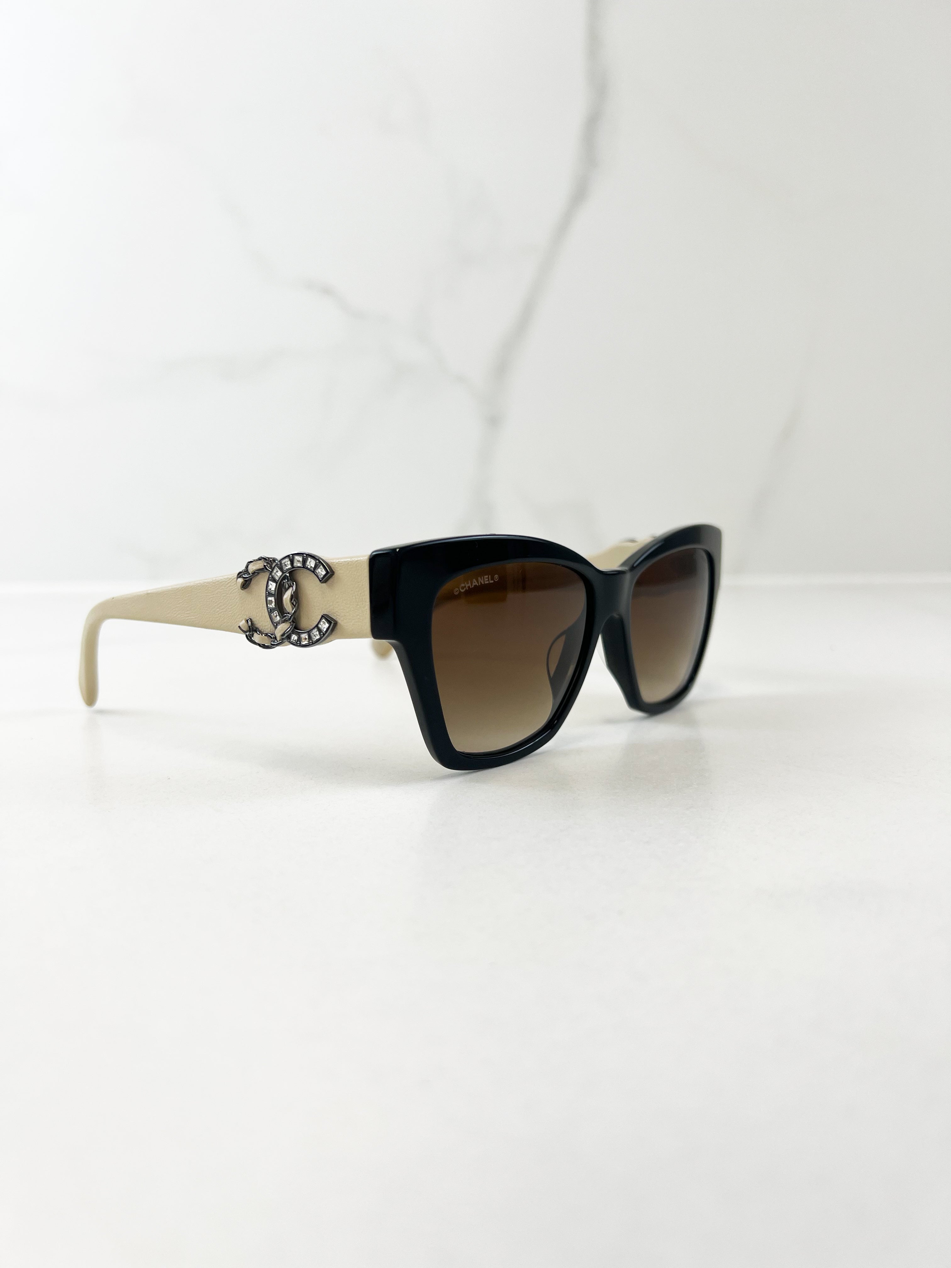 Chanel Acetate Crystal Sunglasses