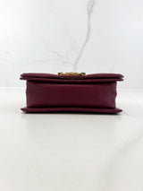 Chanel Small Burgundy Caviar Boy Bag