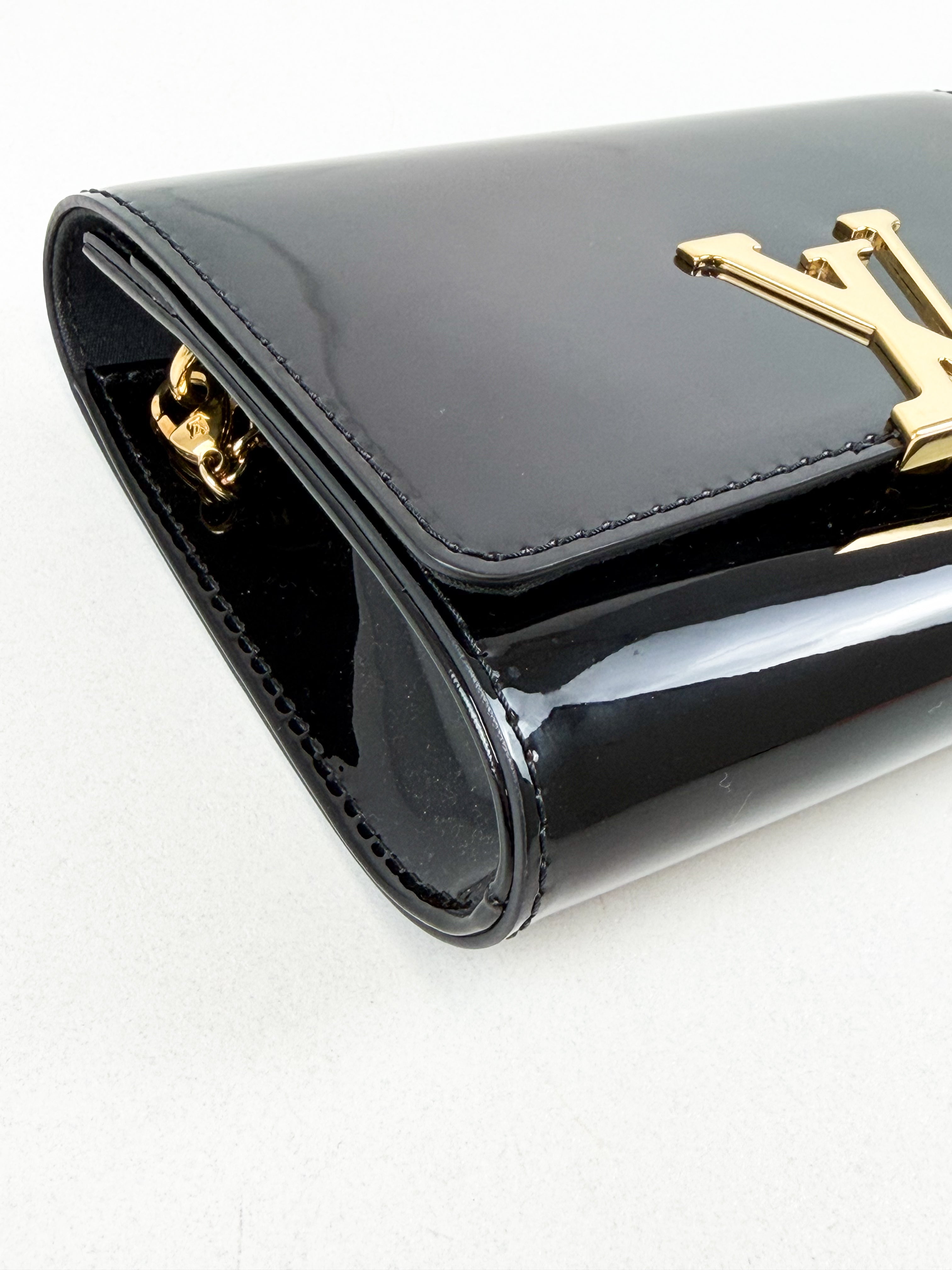 Louis Vuitton Patent Black St Louise Chain Bag