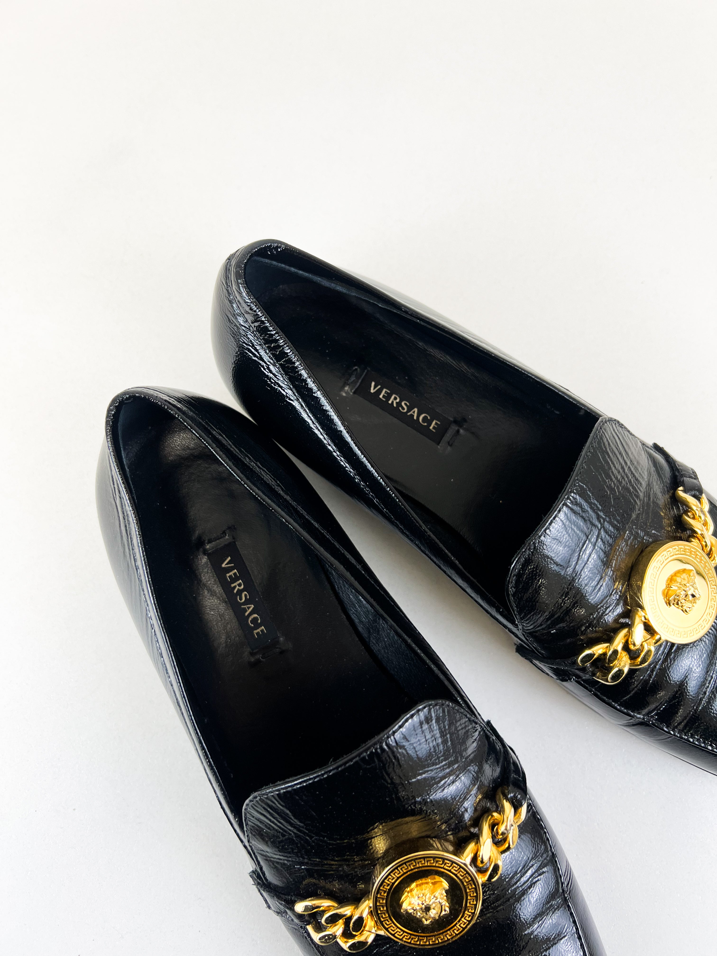 Versace Medusa Head Loafers Size 36.5