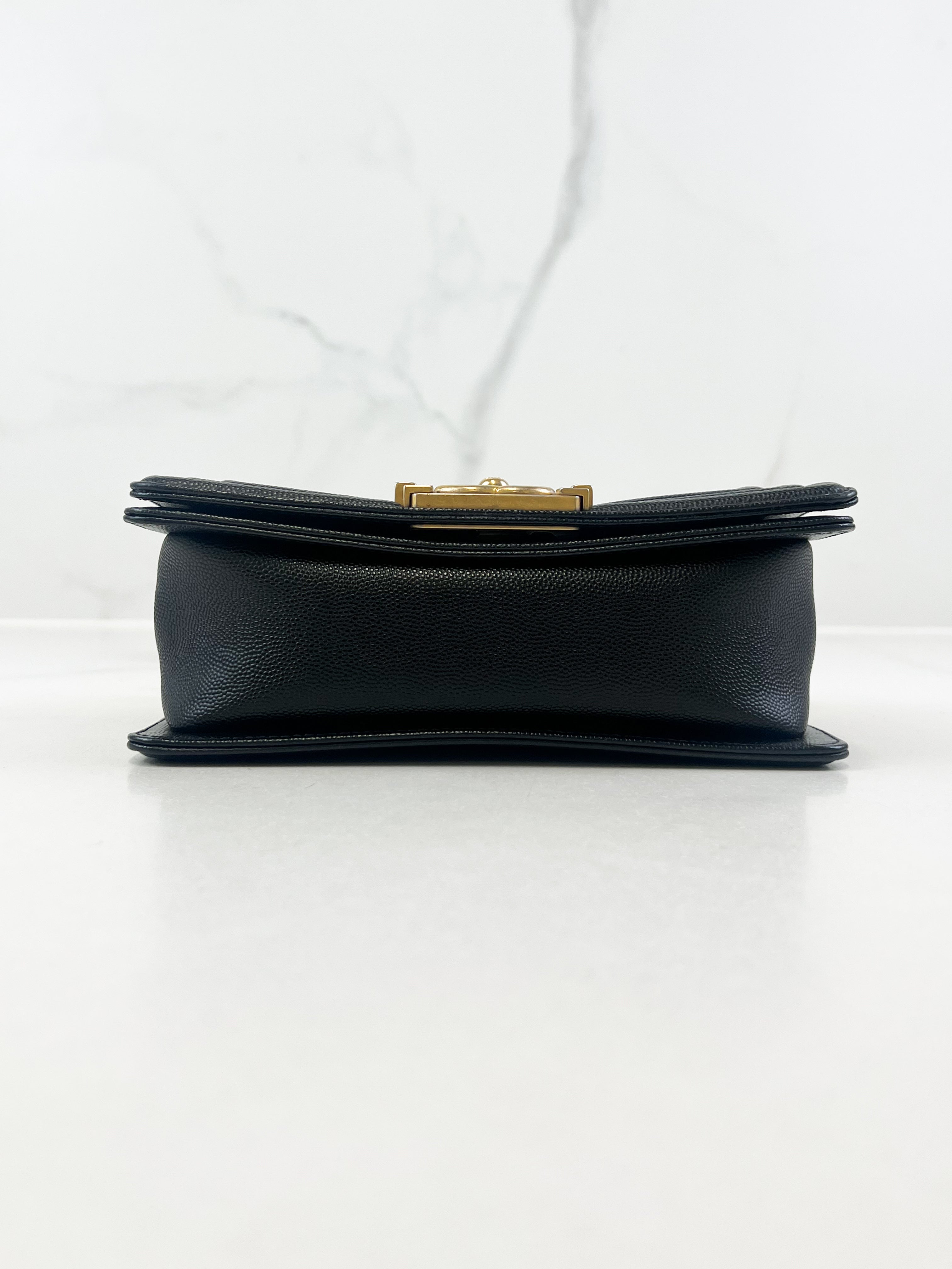 Chanel Caviar Small Boy Bag with Gold Hardware