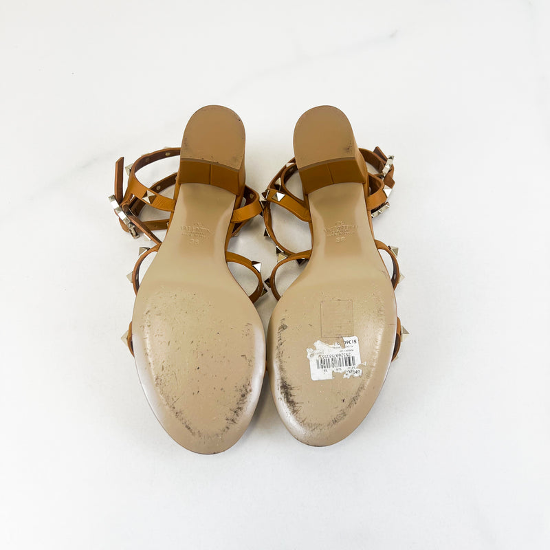 Valentino Rockstud Ankle Strap Sandal 65mm Size 38