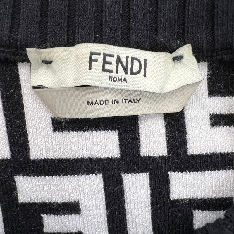 Fendi Zucca Black and White Knit Dress Size 38