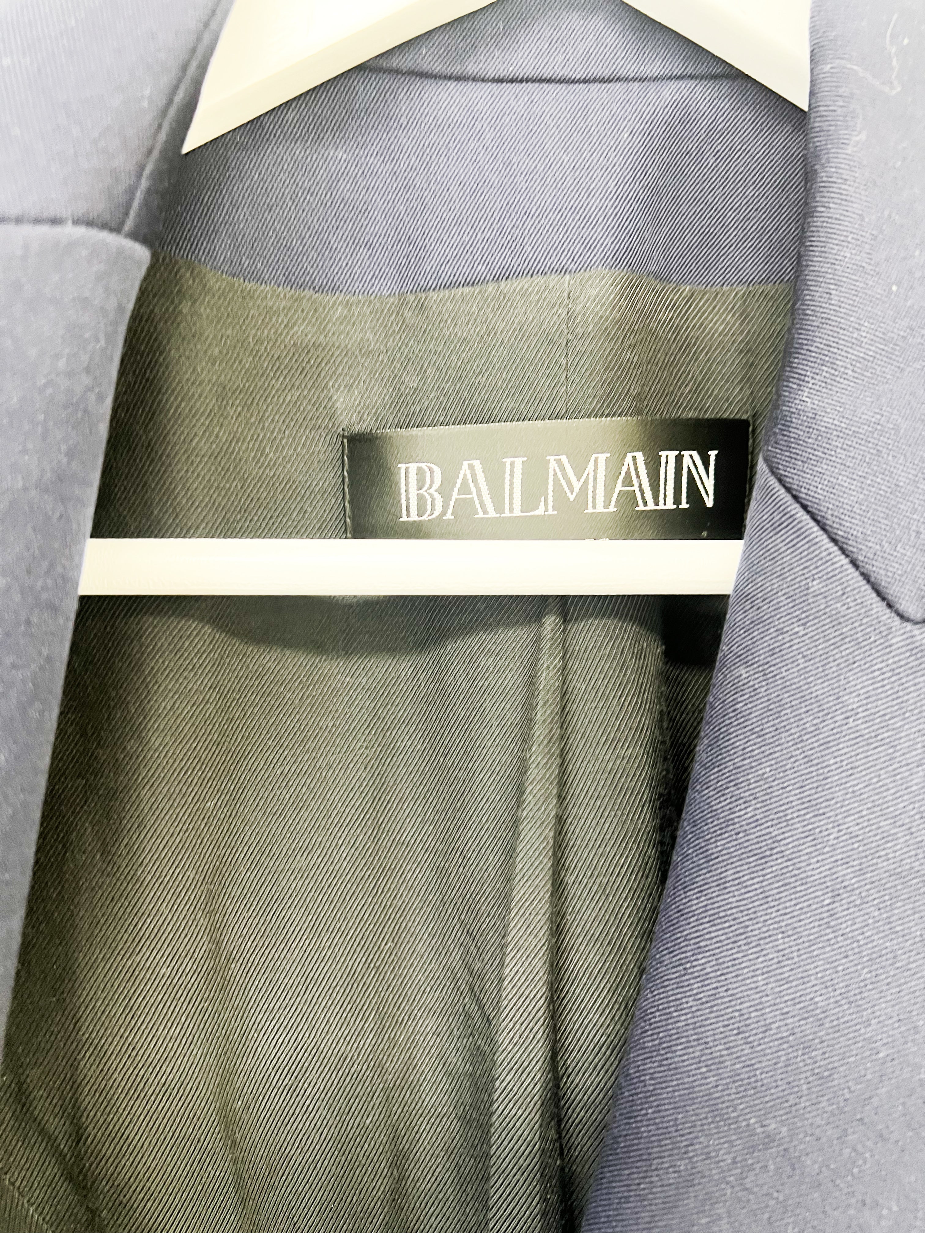 Balmain Blazer with Gold Buttons in Navy Size 34 (6)