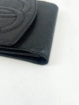 Chanel Black Decacoco Double Hook Bifold Wallet