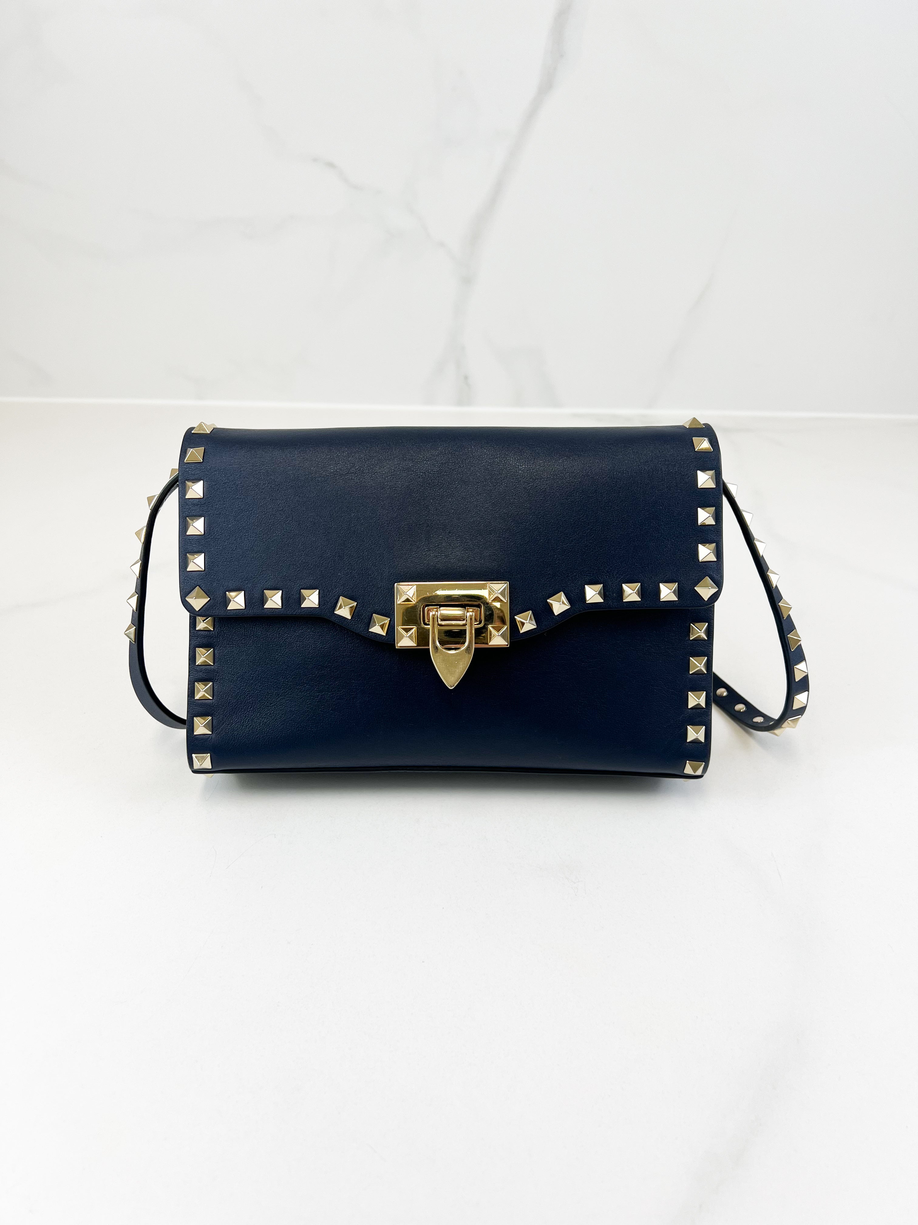 Valentino Garavani Rockstud Grain Texture Crossbody Bag